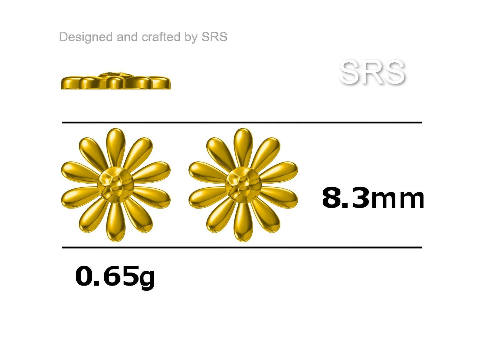Aster Flower Stud Earrings in Sterling Silver, Daisy Earrings, Nature Inspired Floral Plant Earrings - Image 9