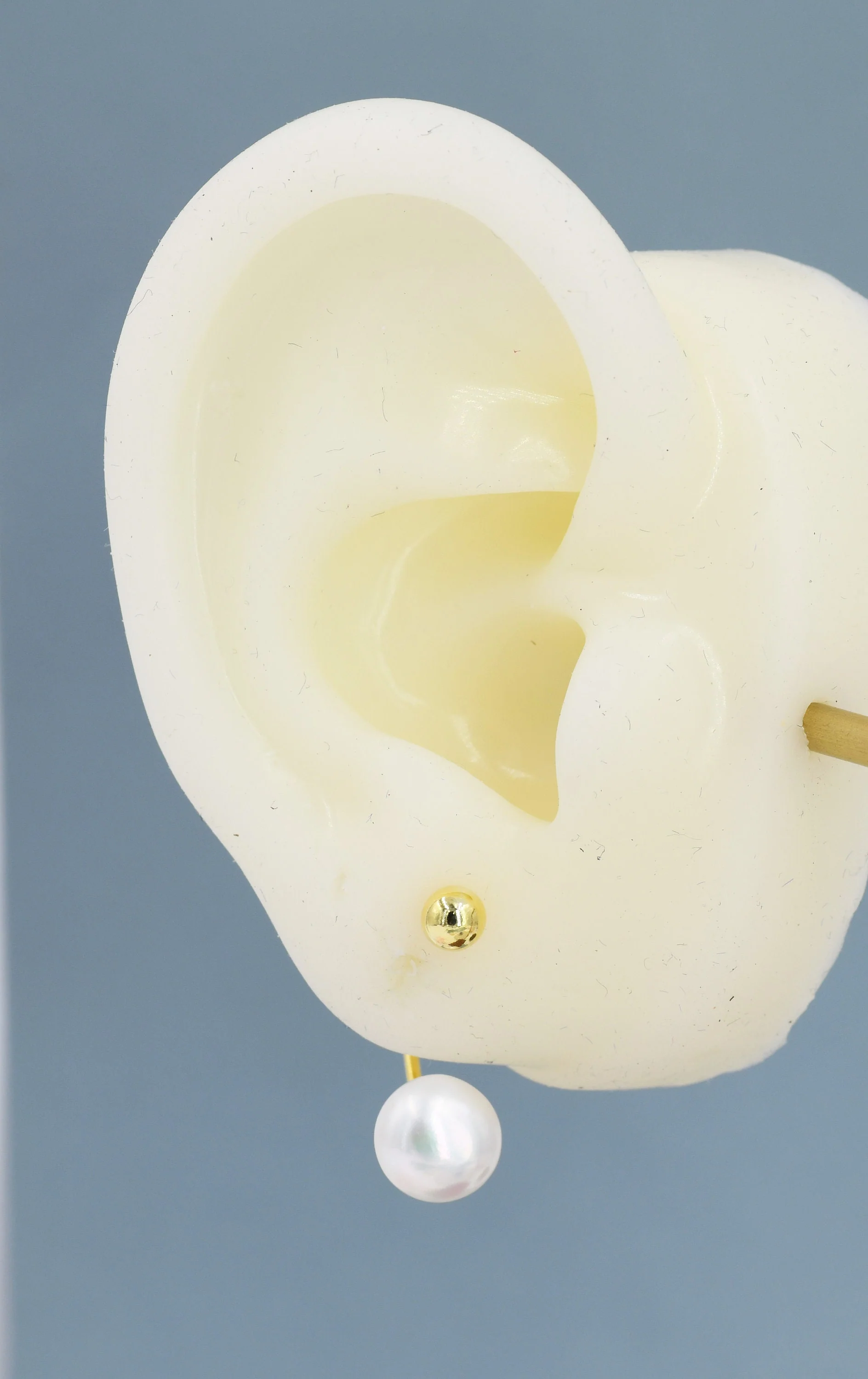 Ball and Natural Freshwater Pearl Ear Jacket in Sterling Silver, Silver or Gold, Front and Back Earrings , Dainty Jewellery - Image 8