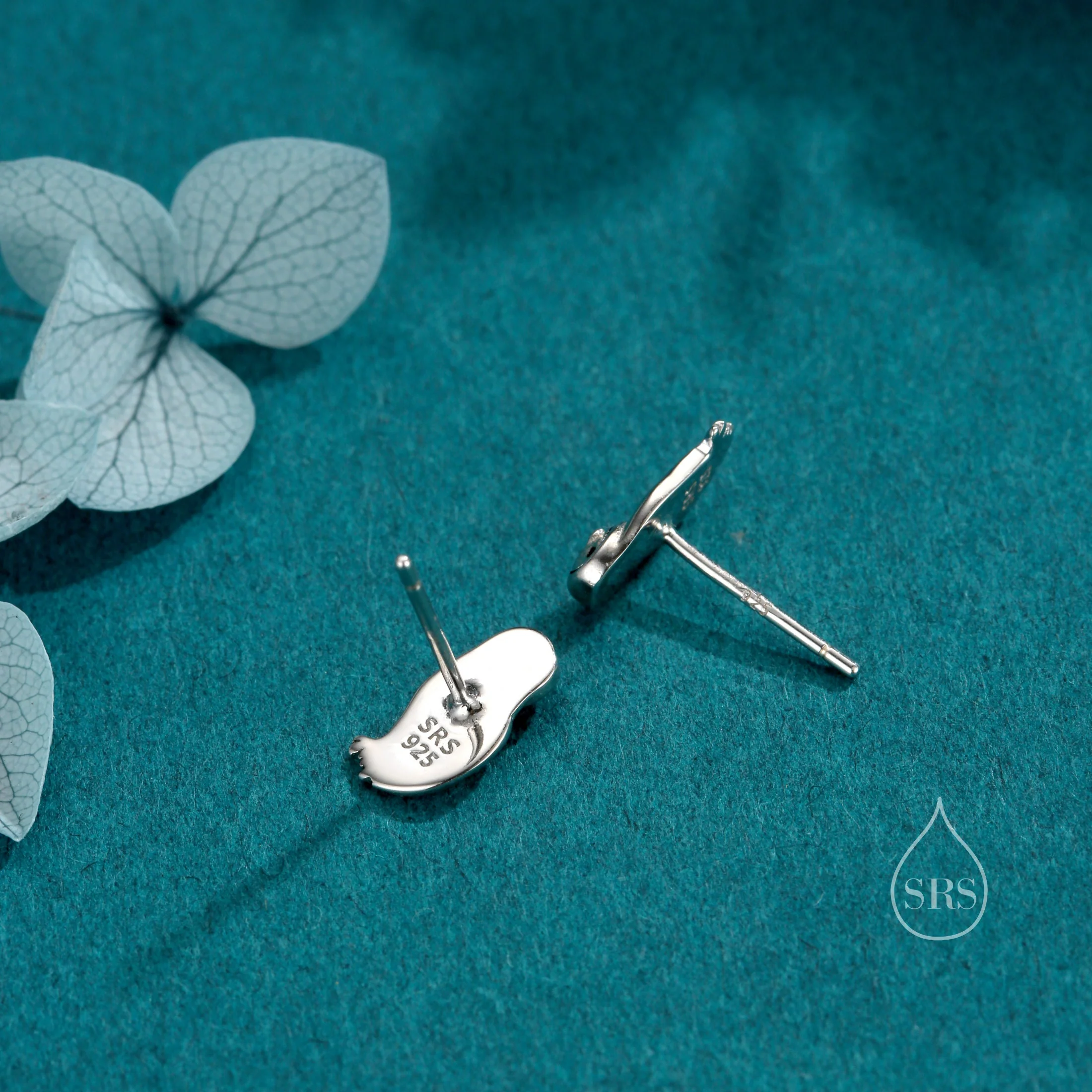 Barn Owl Stud Earrings in Sterling Silver, Gold and Rose Gold. Owl Bird Earrings,  Nature Inspired Animal Earrings - Image 4