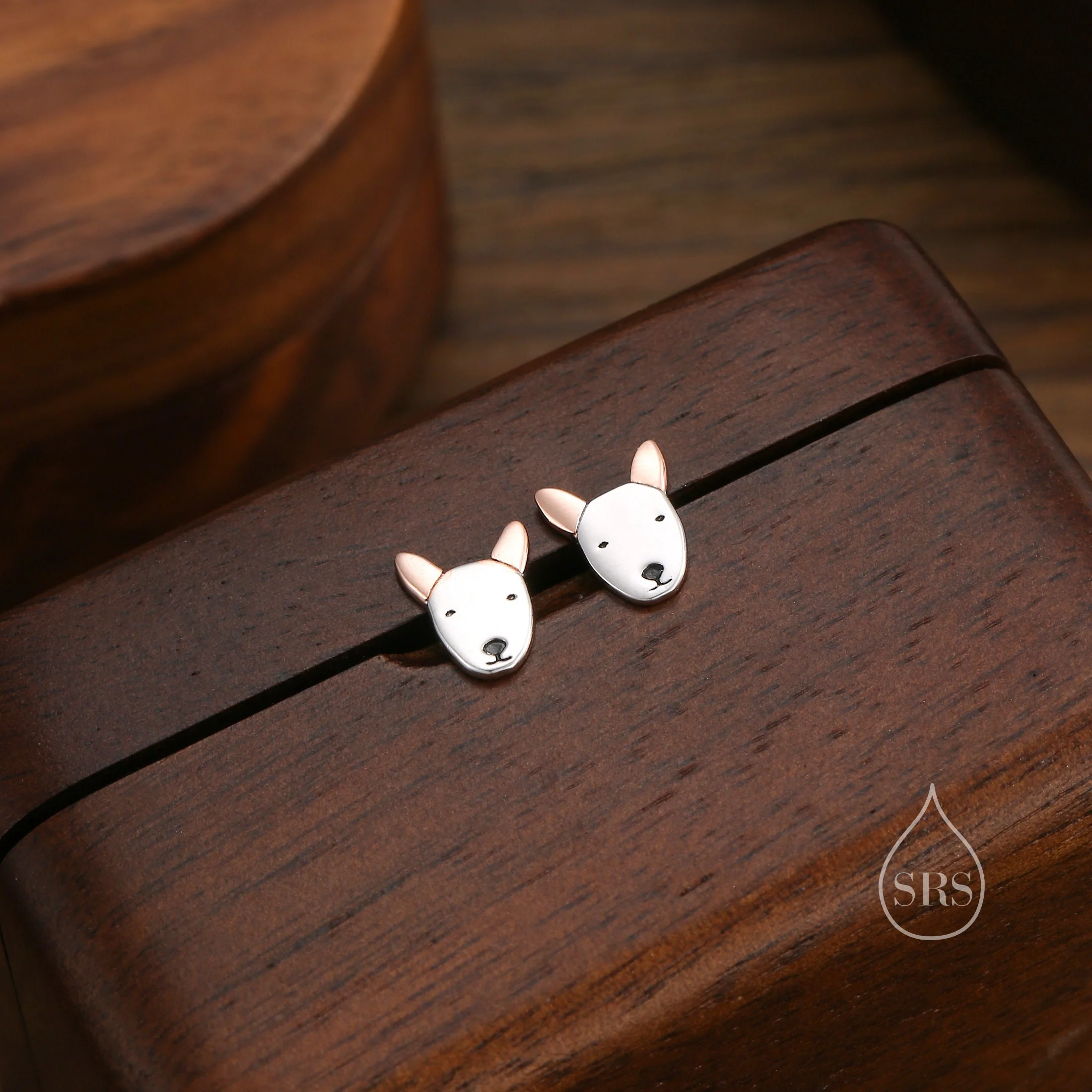 Bull Terrier Dog Stud Earrings in Sterling Silver, Sterling Silver Bull Terrier Dog Earrings, Pet Earrings - Image 4