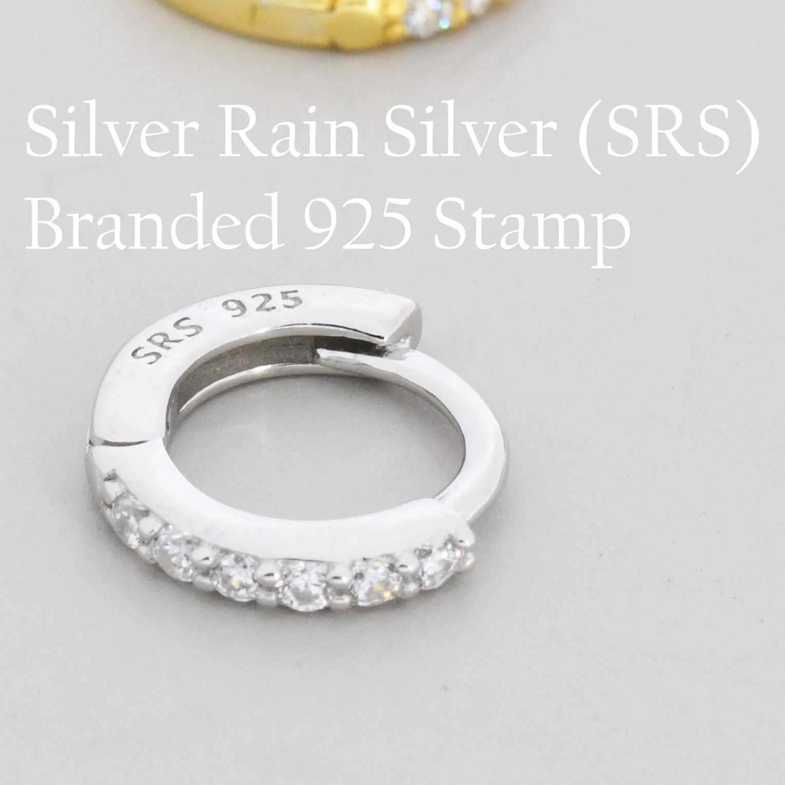 Skinny CZ Huggie Hoops in Sterling Silver, Silver or Gold, Minimalist Hoop Earrings, 6mm, 7mm,8mm, 9mm,10mm Hoops, cartilage hoops - Image 6