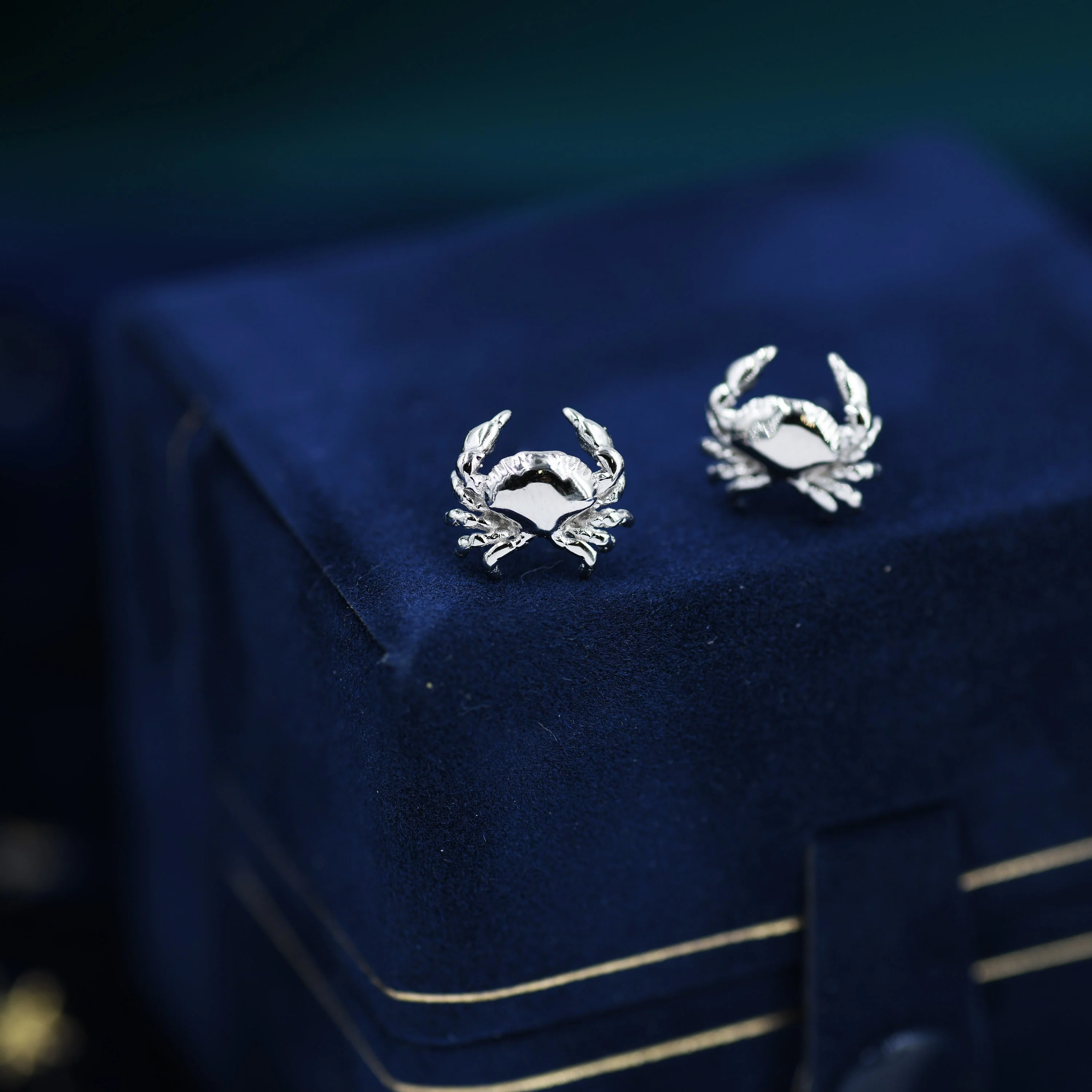 Crab Stud Earrings in Sterling Silver- 3D Crab - Seaside Memories - Sea Earrings - Ocean - Cute, Fun, Whimsical and Pretty Jewellery - Image 7
