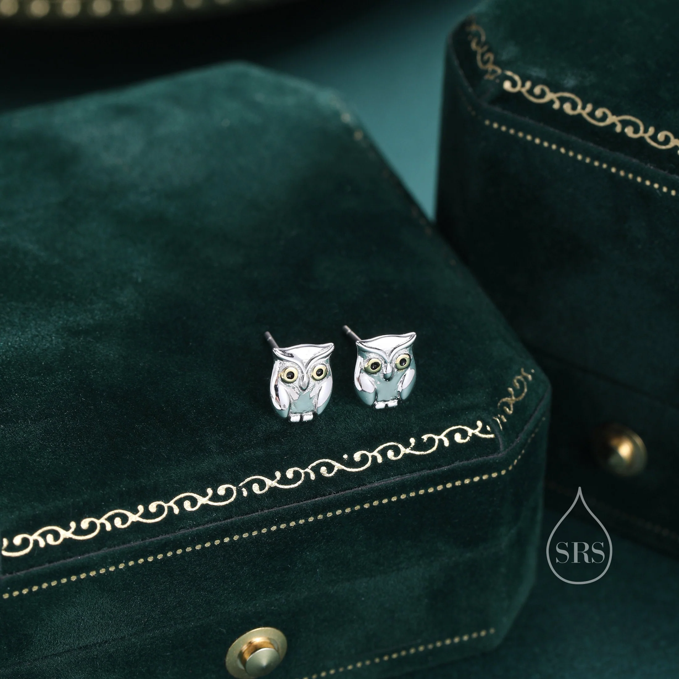 Cute Baby Owl Face Stud Earrings in Sterling Silver, Owl Bird Earrings, Nature Inspired Animal Earrings - Image 6