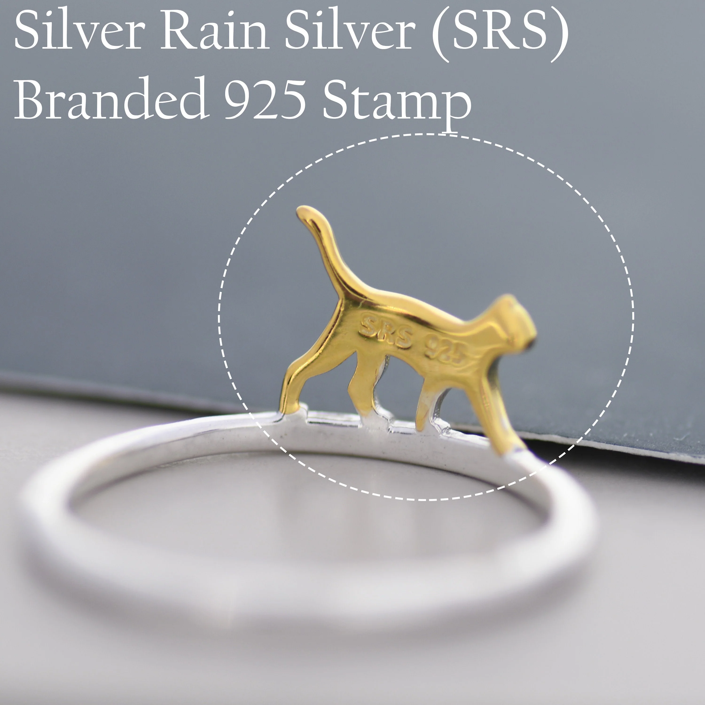 Cute Cat Ring in Sterling Silver, Cat Silhouette Ring, Two Finished Available, Kitty Cat Ring, Cat Lover Gift US 5 - 8, - Image 9