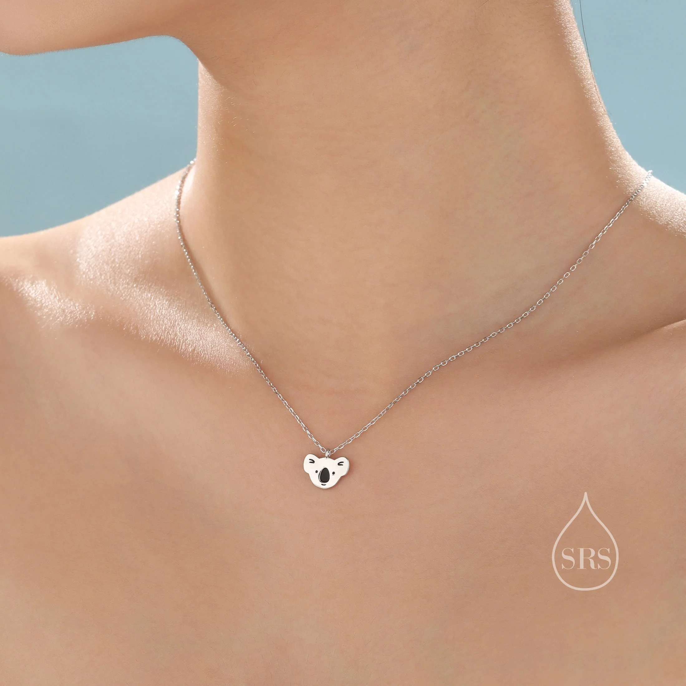 Cute Little Koala Bear Pendant Necklace in Sterling Silver, Silver or Gold or Rose Gold, Koala Necklace in Silver - Image 4