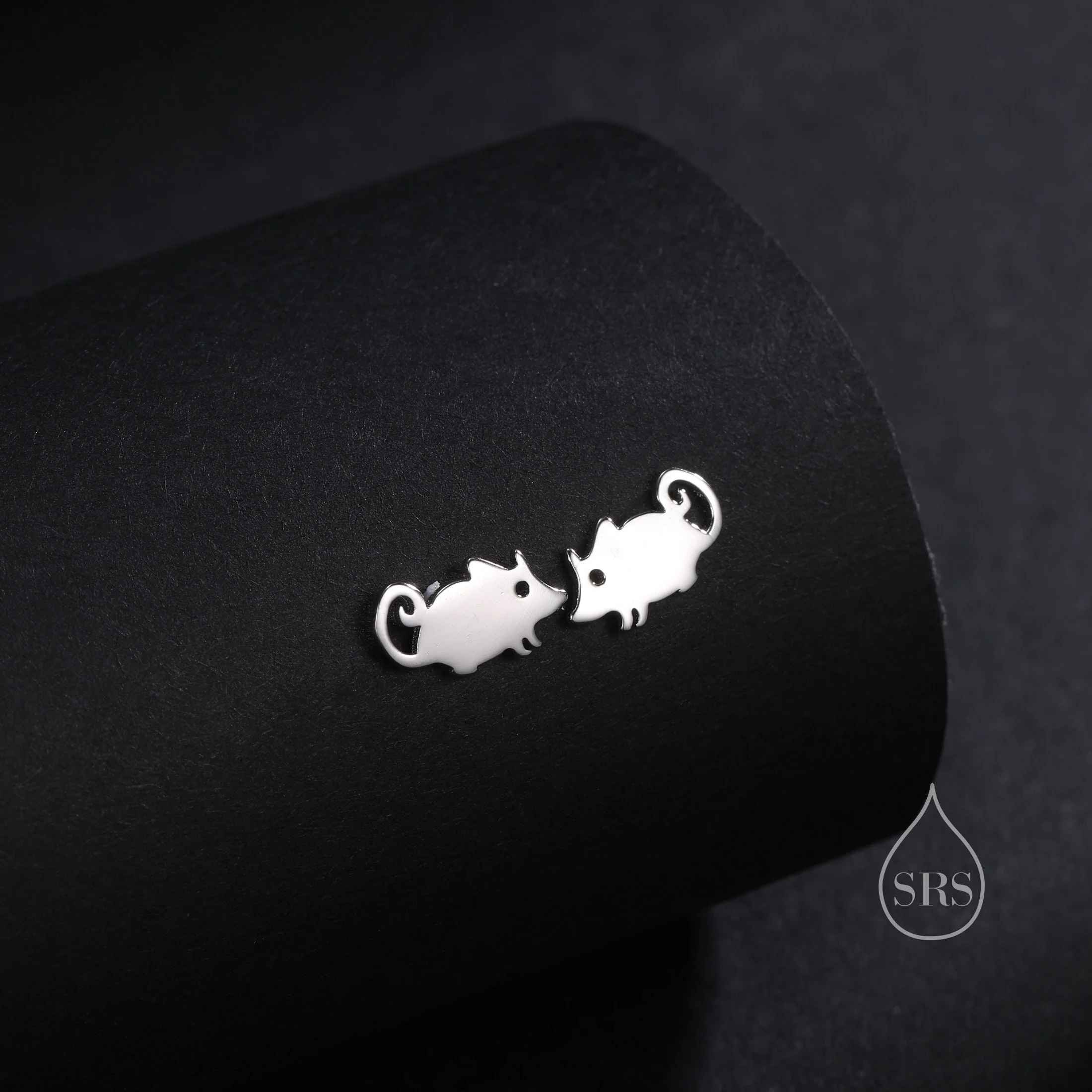 Cute Little Mouse Stud Earrings in Sterling Silver, Silver or Gold or Rose Gold, Cute Fun Quirky Animal Jewellery, Animal Lover Gift - Image 4