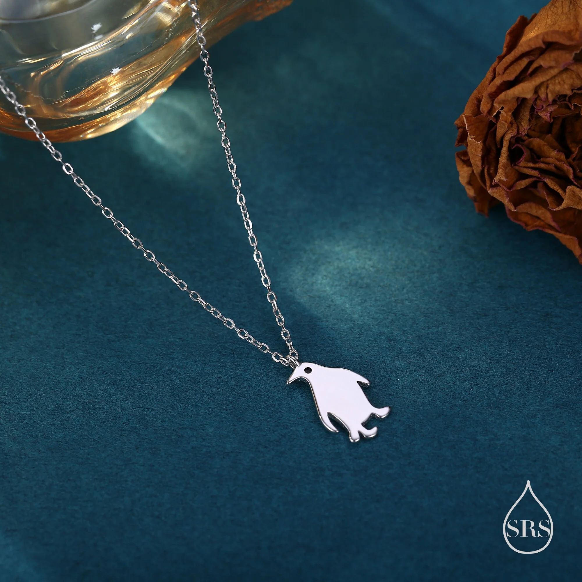Cute Little Penguin Pendant Necklace in Sterling Silver, Silver or Gold or Rose Gold, Penguin Necklace in Silver - Image 5