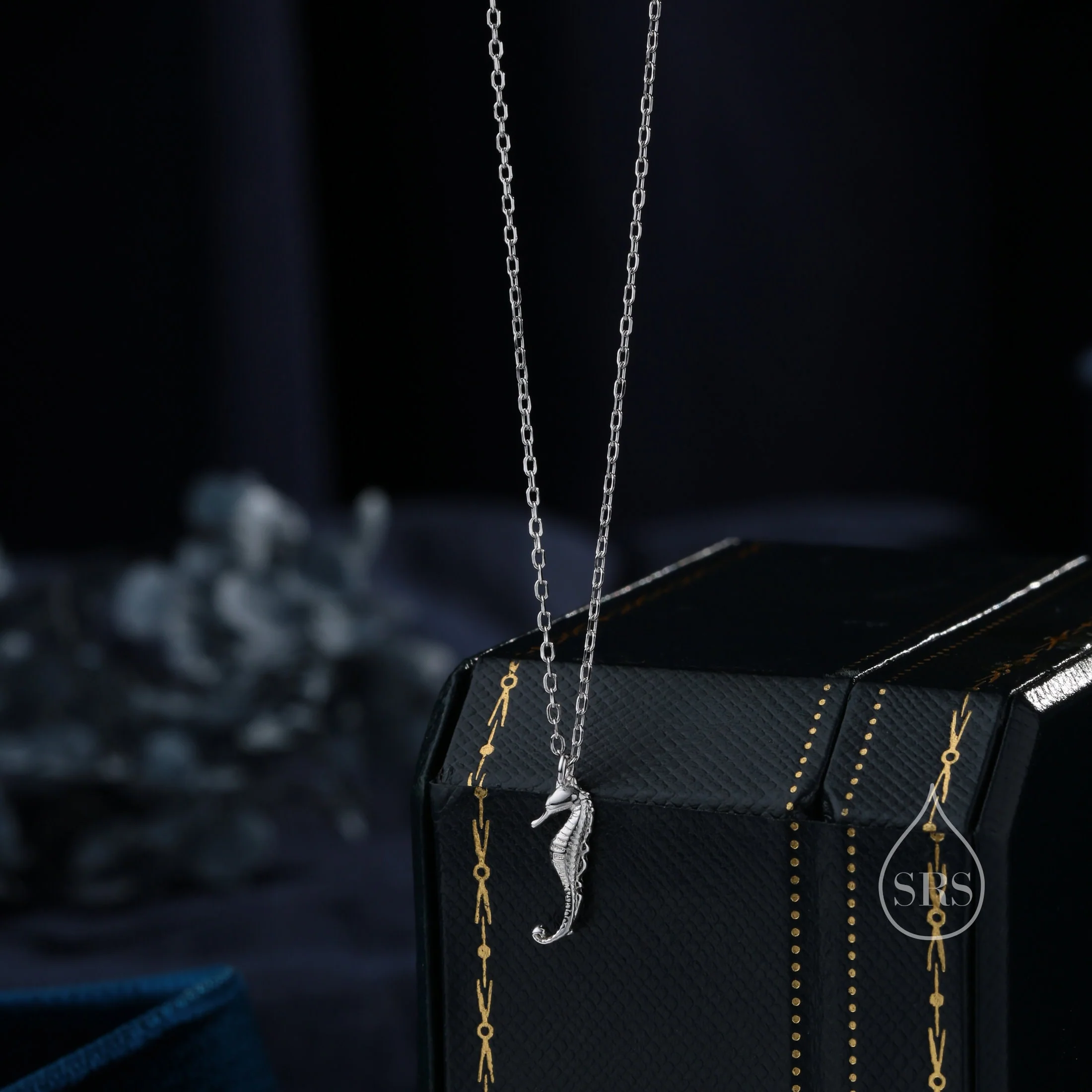 Cute Little Seahorse Pendant Necklace in Sterling Silver, Silver or Gold or Rose Gold, Seahorse Necklace in Silver - Image 2