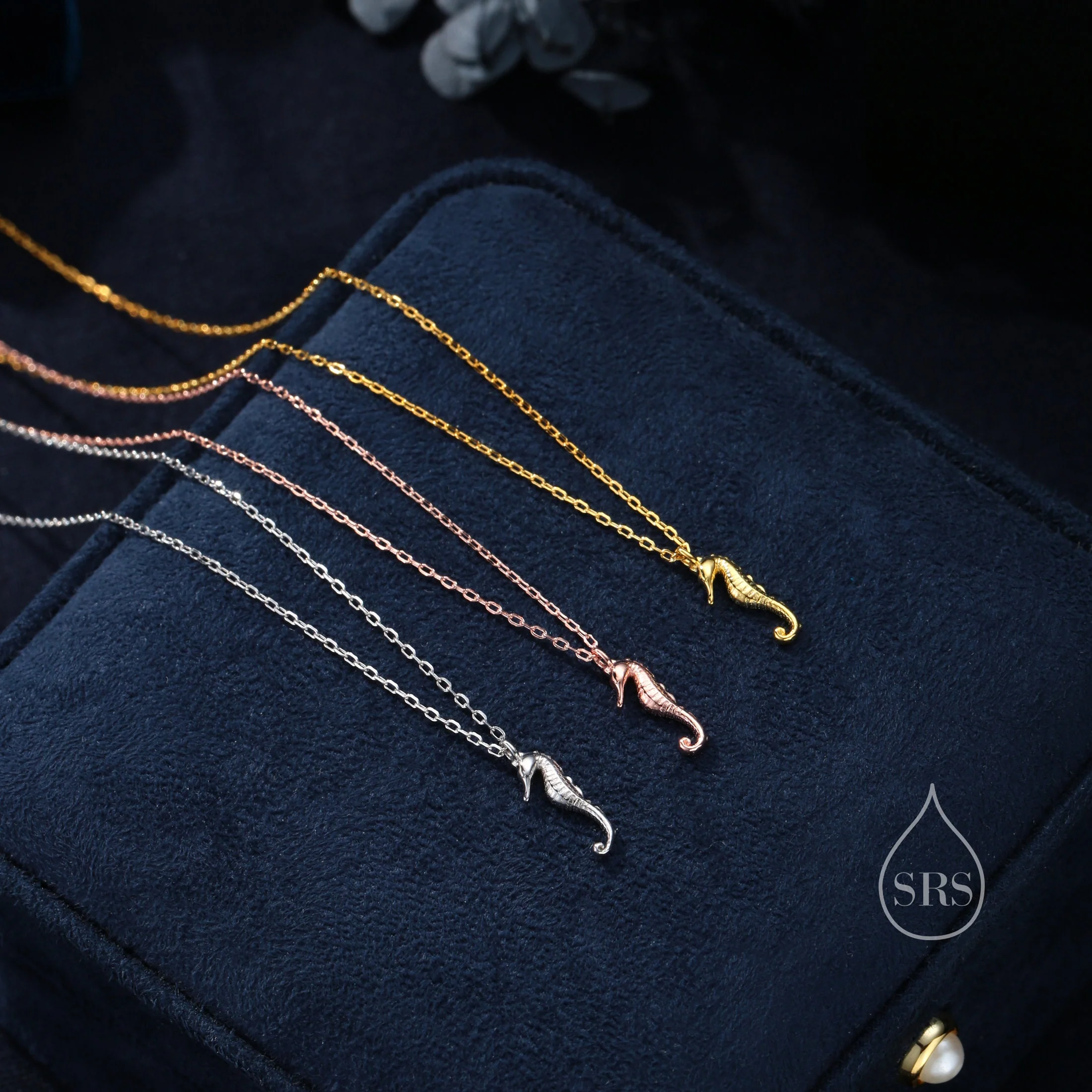 Cute Little Seahorse Pendant Necklace in Sterling Silver, Silver or Gold or Rose Gold, Seahorse Necklace in Silver - Image 5