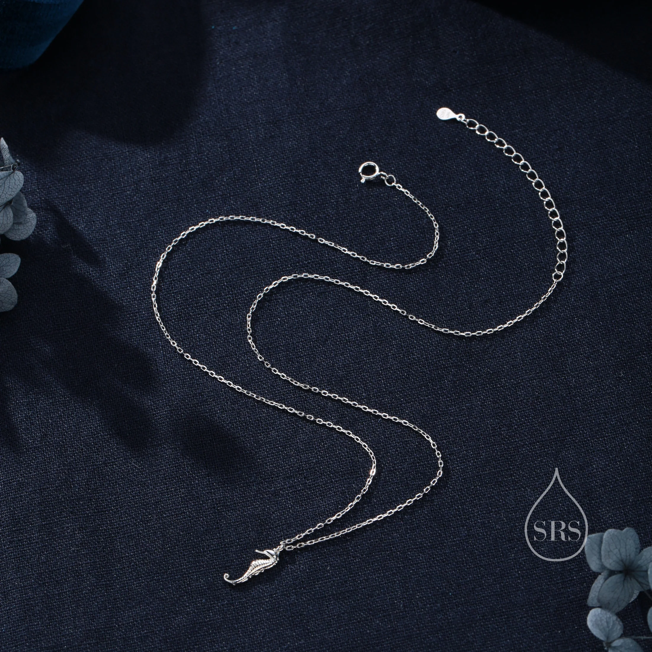Cute Little Seahorse Pendant Necklace in Sterling Silver, Silver or Gold or Rose Gold, Seahorse Necklace in Silver - Image 6