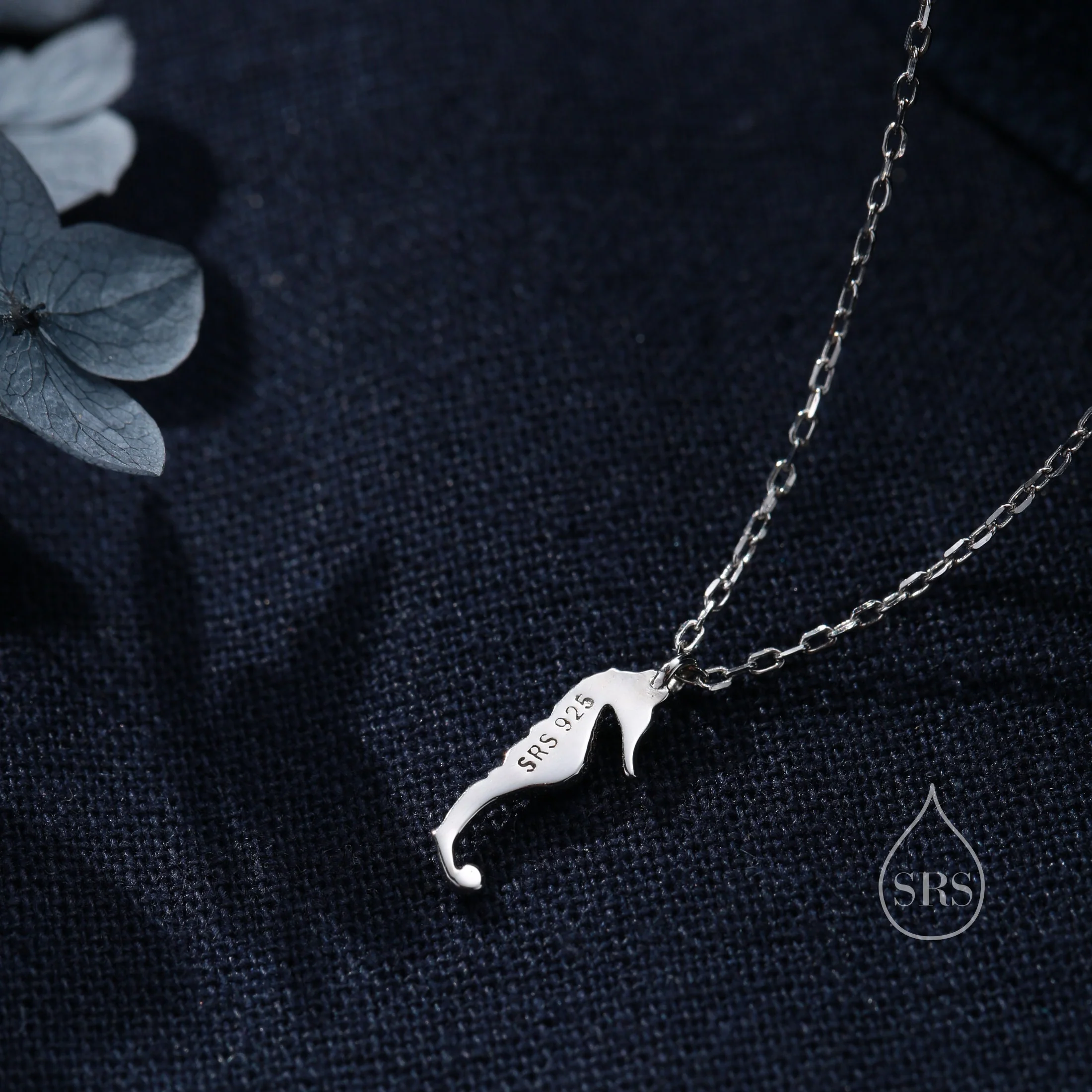 Cute Little Seahorse Pendant Necklace in Sterling Silver, Silver or Gold or Rose Gold, Seahorse Necklace in Silver - Image 7