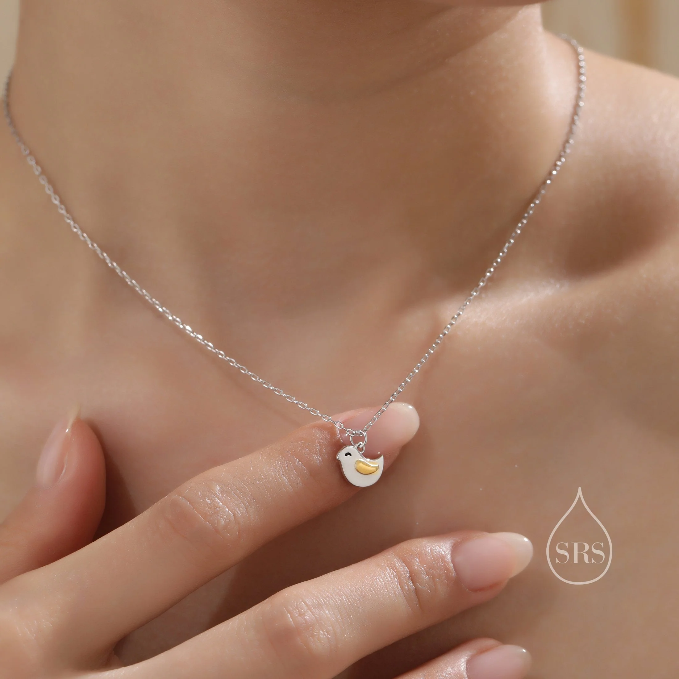 Cute Little Wren Bird Pendant Necklace in Sterling Silver, Wren Bird Pendant, Nature Inspired Bird Necklace - Image 10