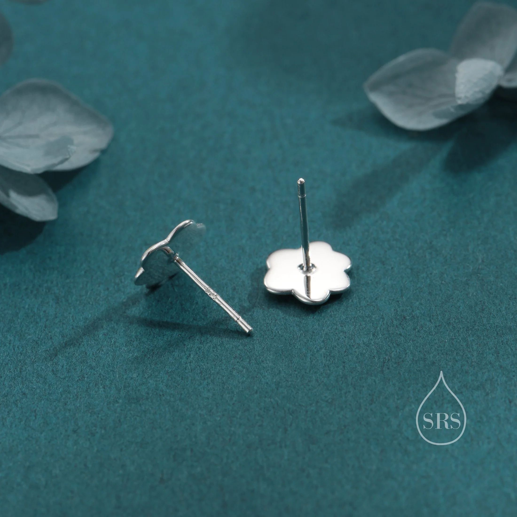 Cute Paw Print Stud Earrings in Sterling Silver - Dog Paw, Cat Paw Stud Earrings - Two Tone Finish - Pet Lover - Cute,  Fun, Whimsical - Image 4