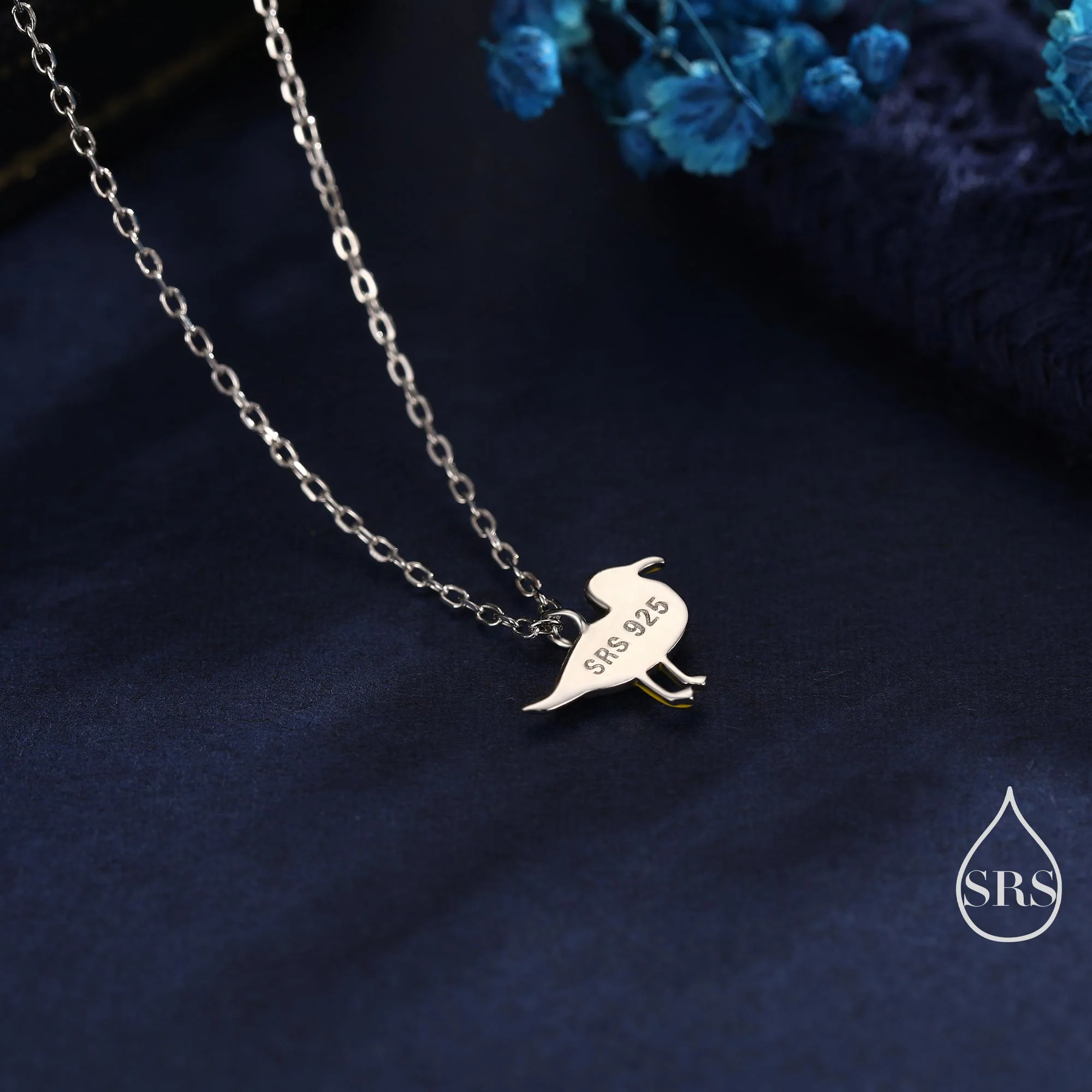 Cute Seagull Pendant Necklace in Sterling Silver, Seagull Bird Necklace, Playful and Quirky Animal Jewellery - Image 4