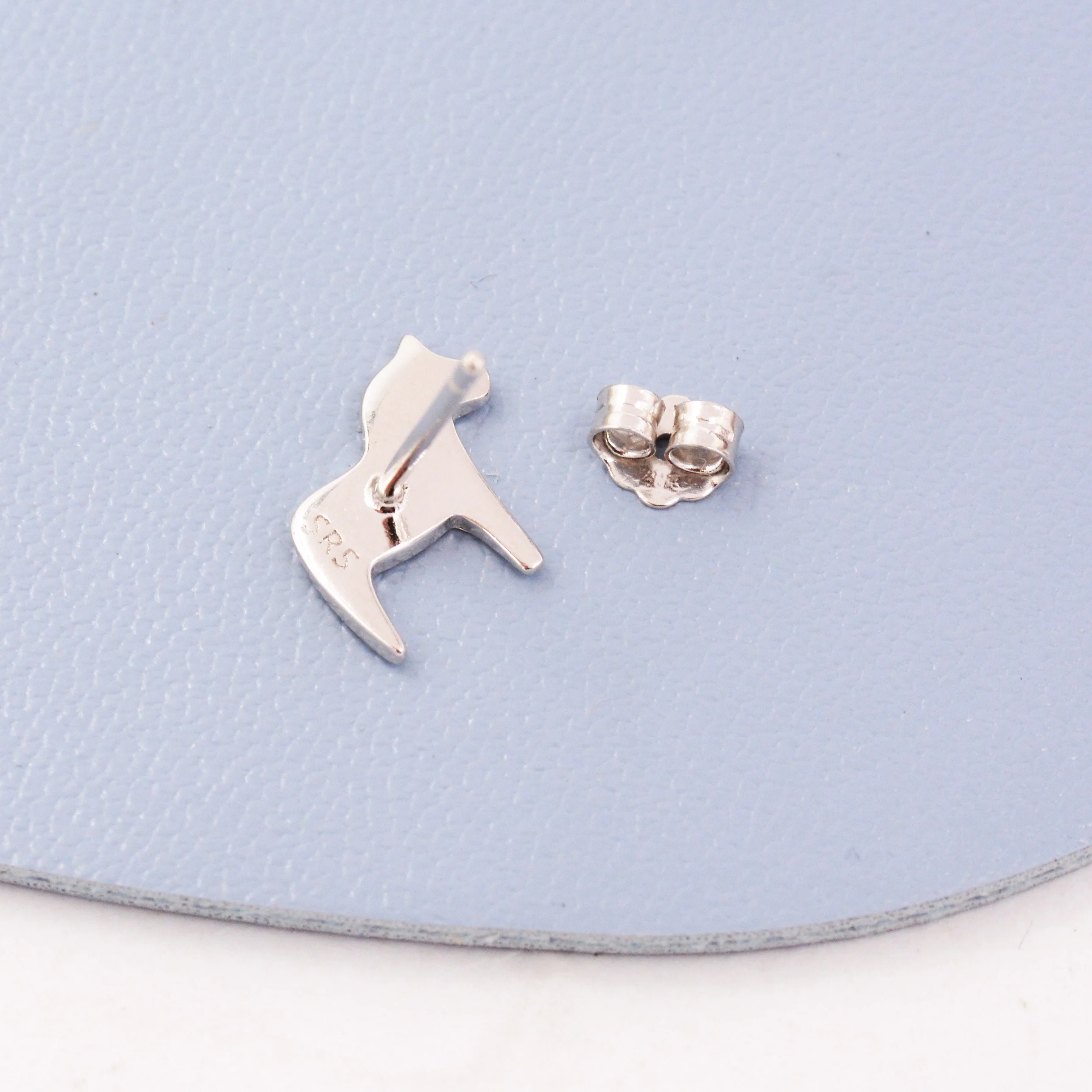 Dainty Dala Horse Stud Earrings in Sterling Silver - Nordic Style - Silver, Gold or Rose Gold, Swedish Design - Cute Animal Earrings -  Fun - Image 8