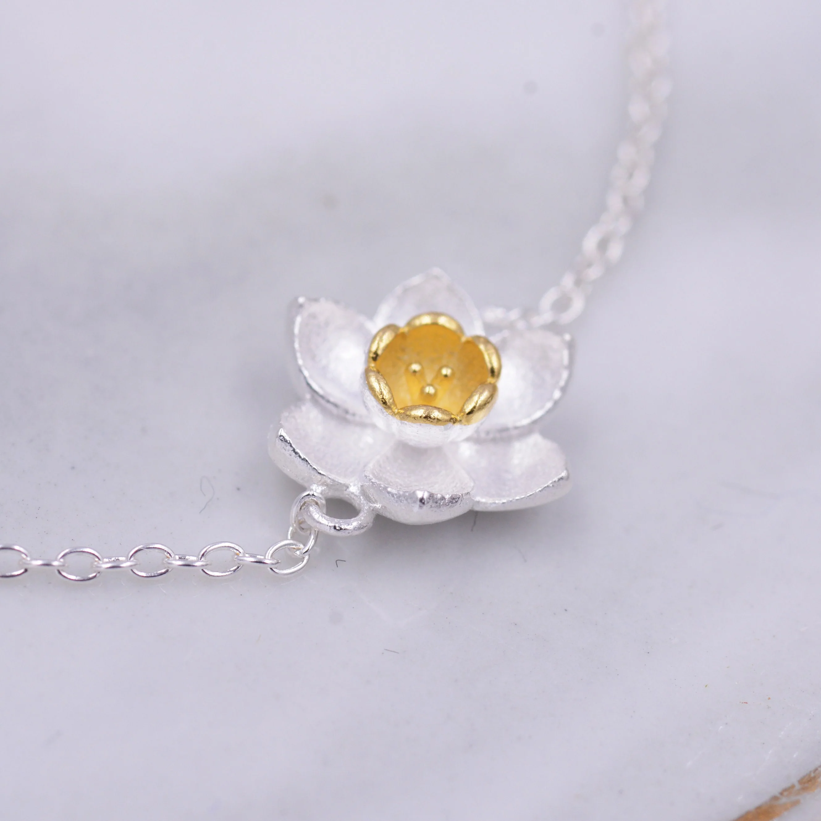 Delicate Daffodil Bracelet in Sterling Silver, Nature Inspired Flower Jewellery, Minimalist, Simple and Tiny - Image 7