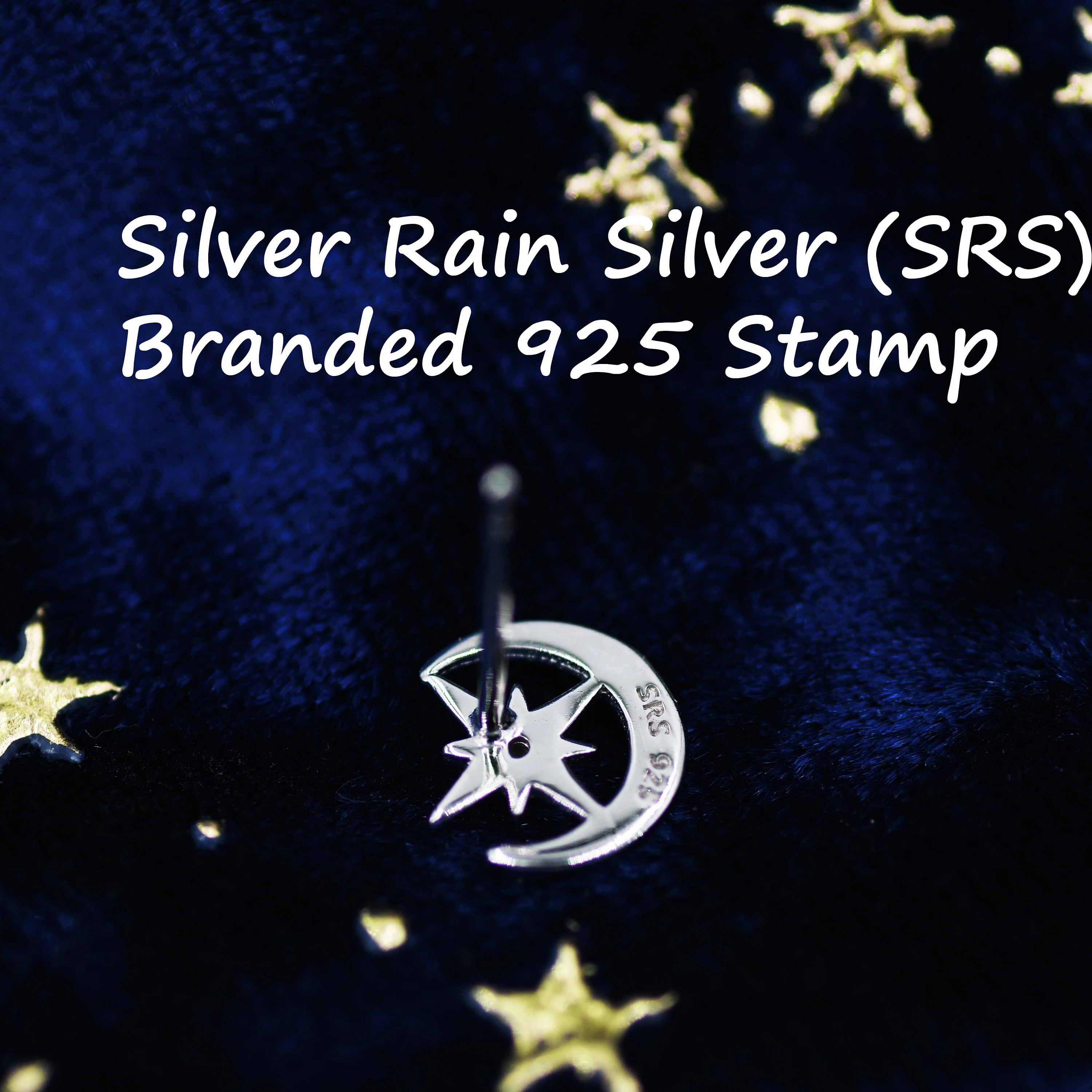 Delicate Moon and Star Stud Earrings in Sterling Silver, Silver, Gold or Rose Gold, Small Moon Earrings, Celestial Jewellery - Image 8
