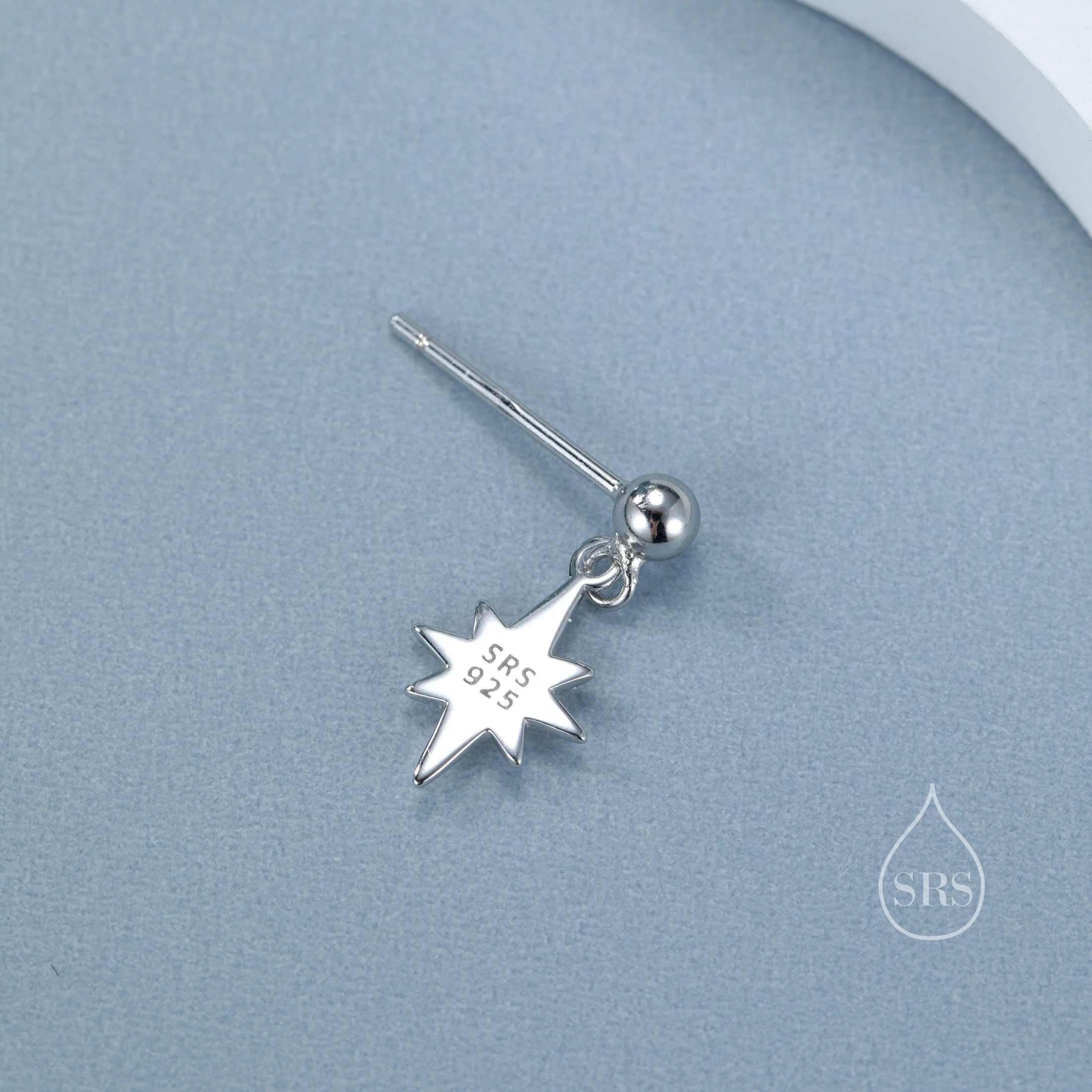 Delicate Starburst Dangle Stud Earrings in Sterling Silver, Silver, Gold or Rose Gold, Star Earrings, Sunburst Earrings, Celestial Star - Image 7
