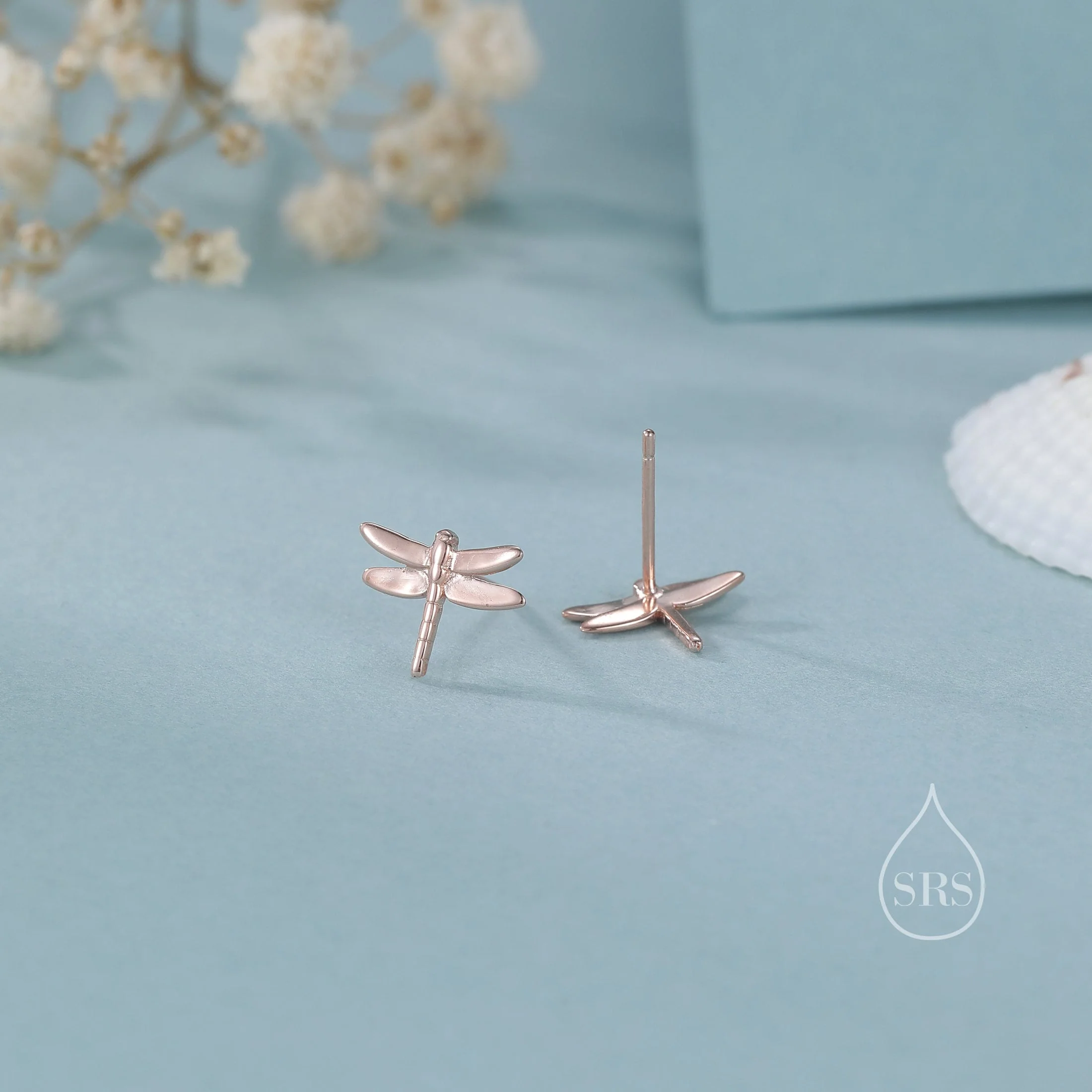 Dragonfly Stud Earrings in Sterling Silver, Cute Fun Quirky Animal Jewellery, Jewelry Gift for Her, Animal Lover, Nature Inspired - Image 6