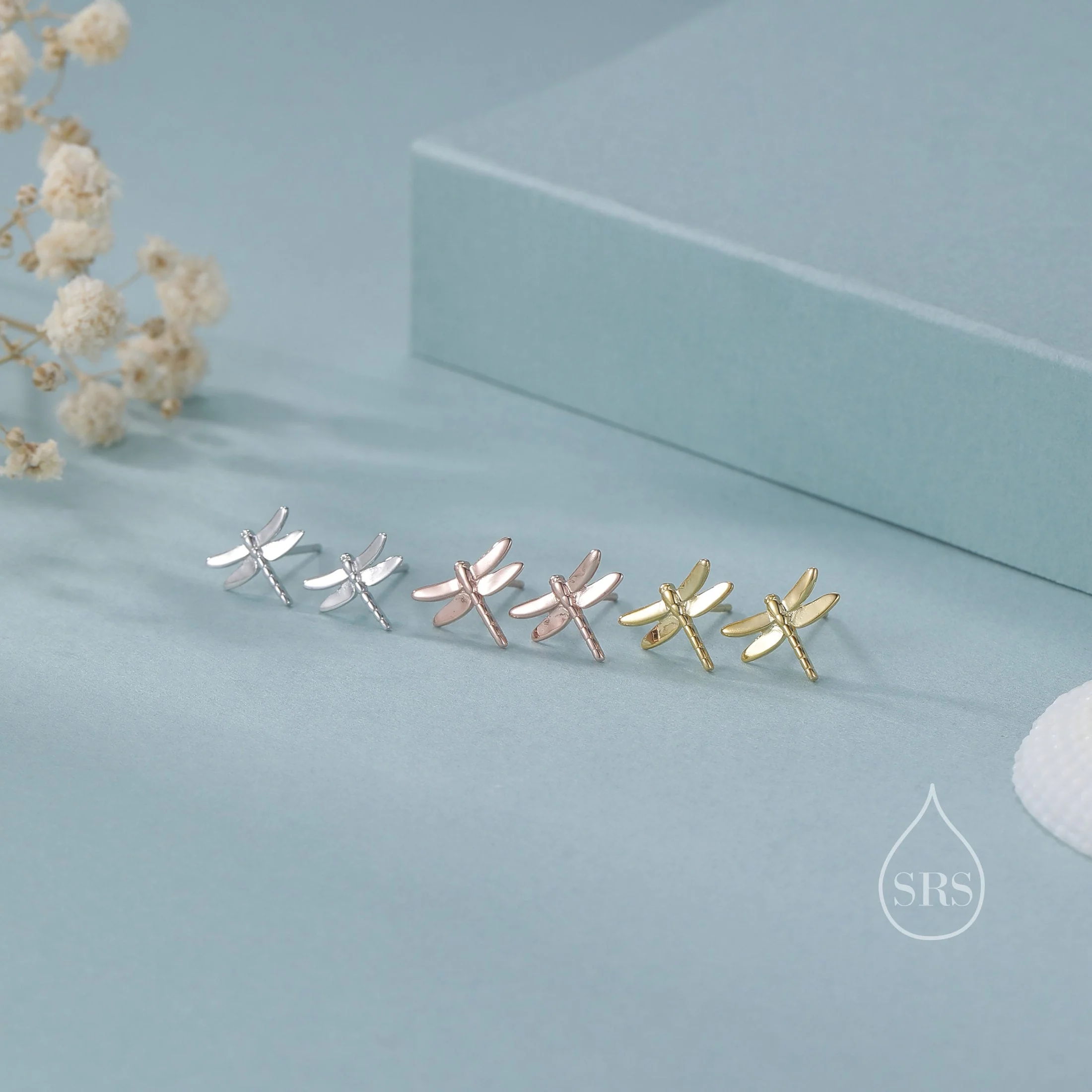 Dragonfly Stud Earrings in Sterling Silver, Cute Fun Quirky Animal Jewellery, Jewelry Gift for Her, Animal Lover, Nature Inspired - Image 8