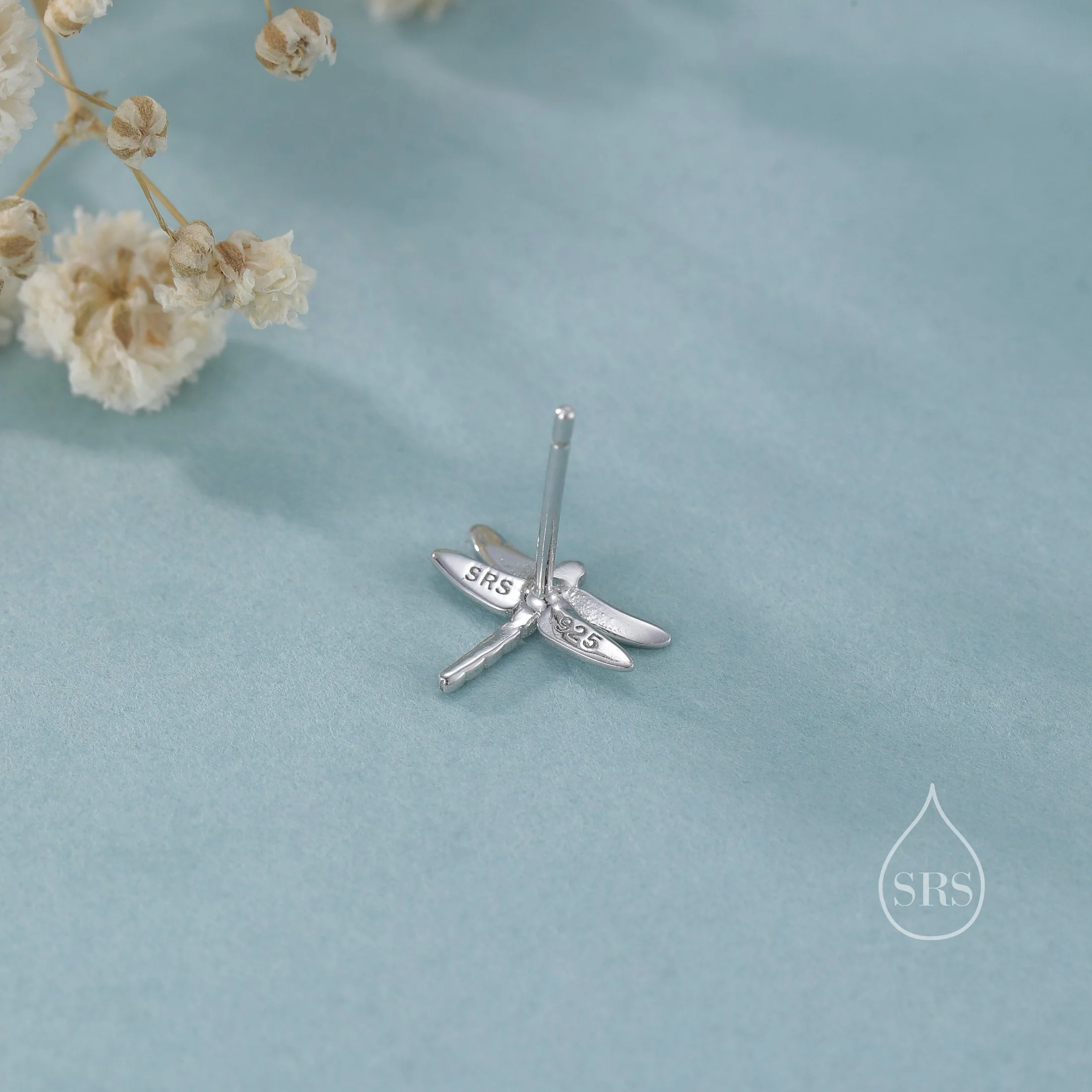 Dragonfly Stud Earrings in Sterling Silver, Cute Fun Quirky Animal Jewellery, Jewelry Gift for Her, Animal Lover, Nature Inspired - Image 9