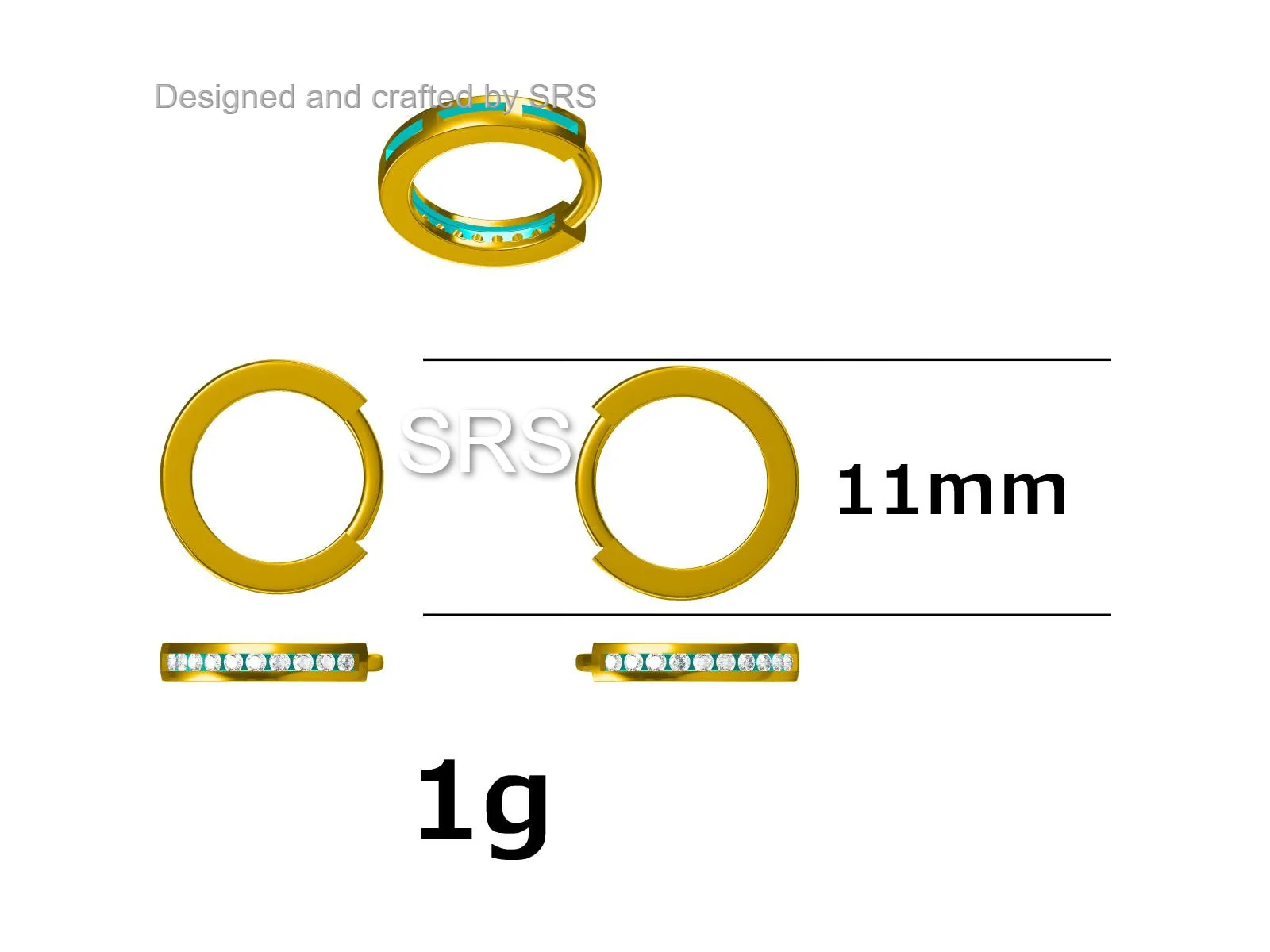 Extra Skinny Sapphire Blue Huggie Hoop in Sterling Silver, Silver or Gold,  8mm Inner Diameter Hoop Earrings, September Birthstone - Image 10