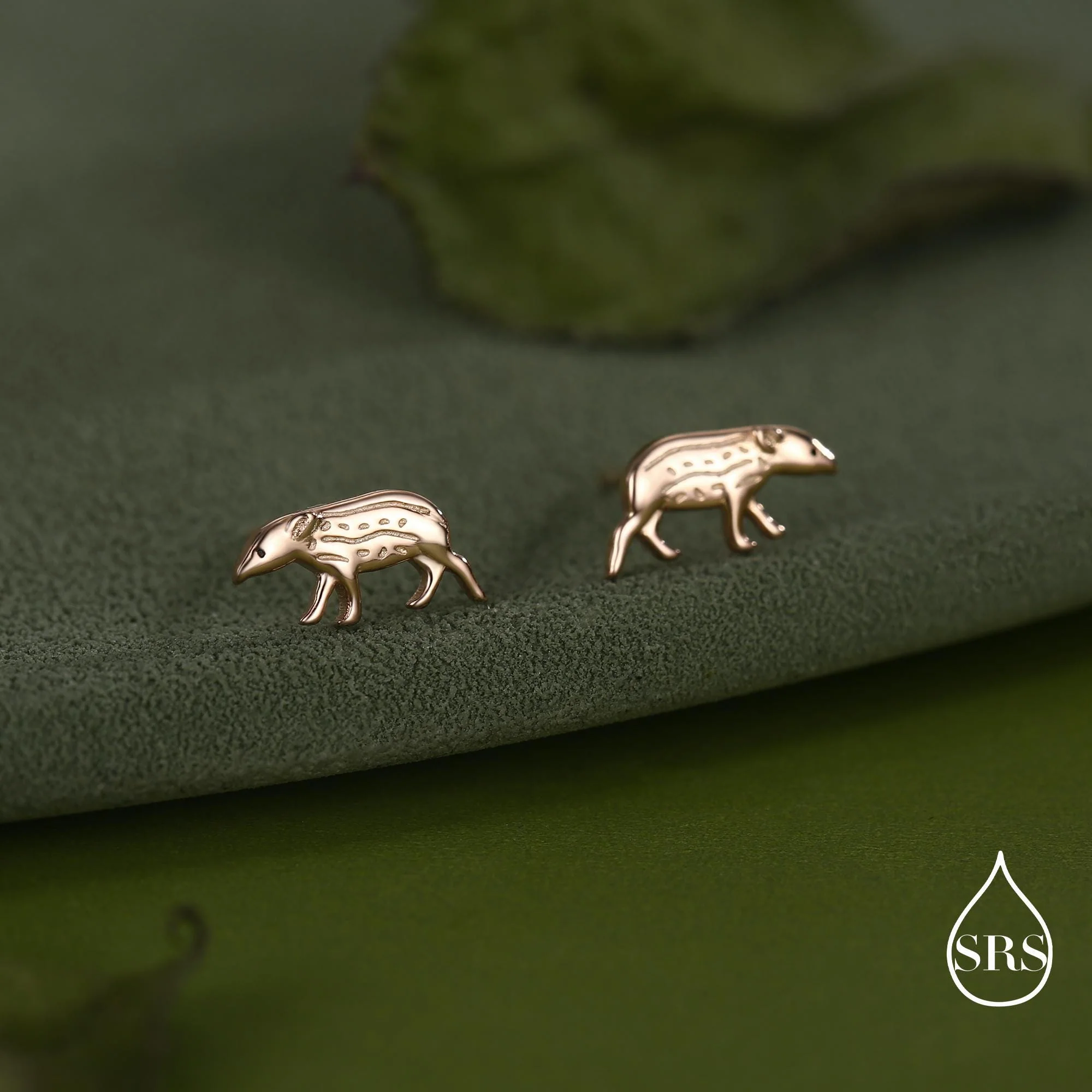 Extra Tiny Baby Tapir Stud Earrings in Sterling Silver, Silver Animal Earrings, Nature Inspired Jewellery - Image 5