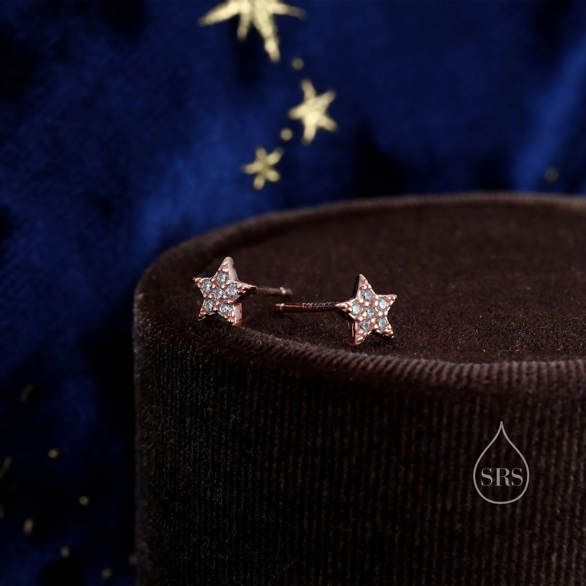 Extra Tiny CZ Star Stud Earrings in Sterling Silver, Silver, Gold or Rose Gold, Star Earrings, Tiny Star Earrings - Image 4