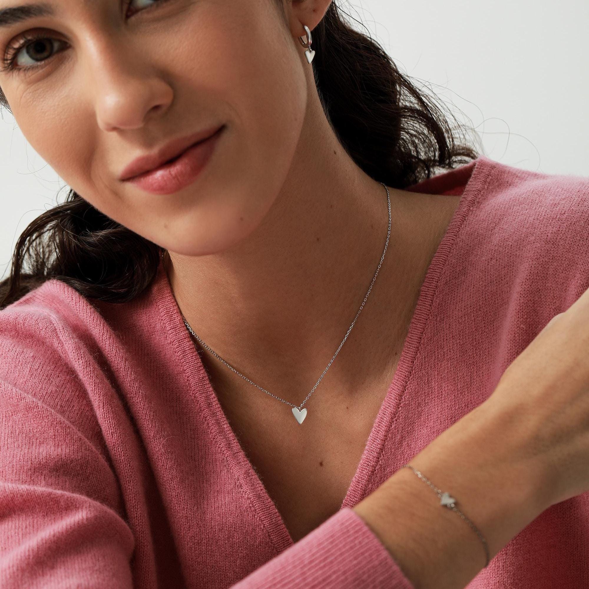 Extra Tiny Heart Bracelet in Sterling Silver, Silver or Gold or Rose Gold, Small Heart Bracelet, Silver Heart Bracelet - Image 7