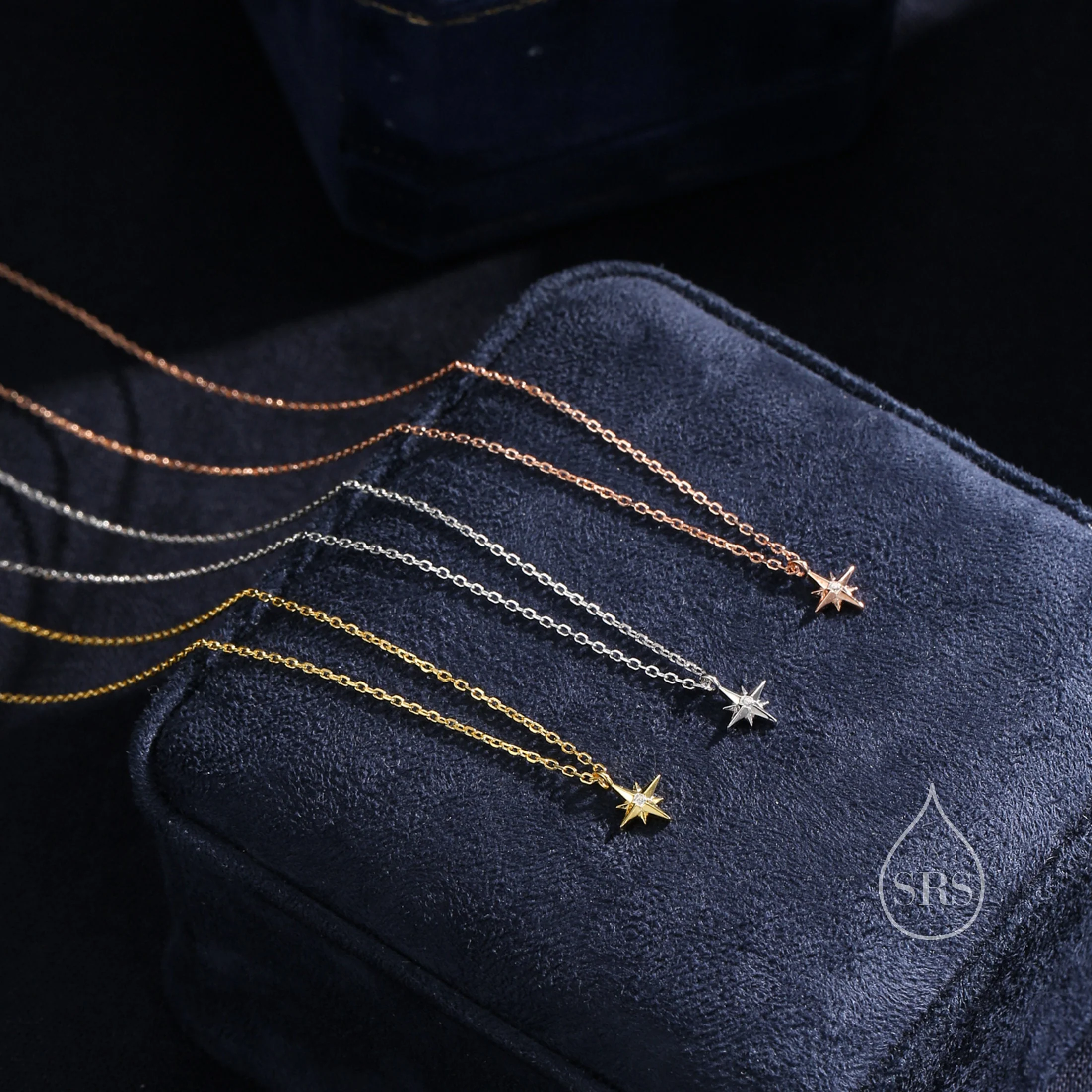 Extra Tiny North Star Pendant Necklace in Sterling Silver, Silver or Gold or Rose Gold, Starburst Necklace, Tiny Star Necklace - Image 6