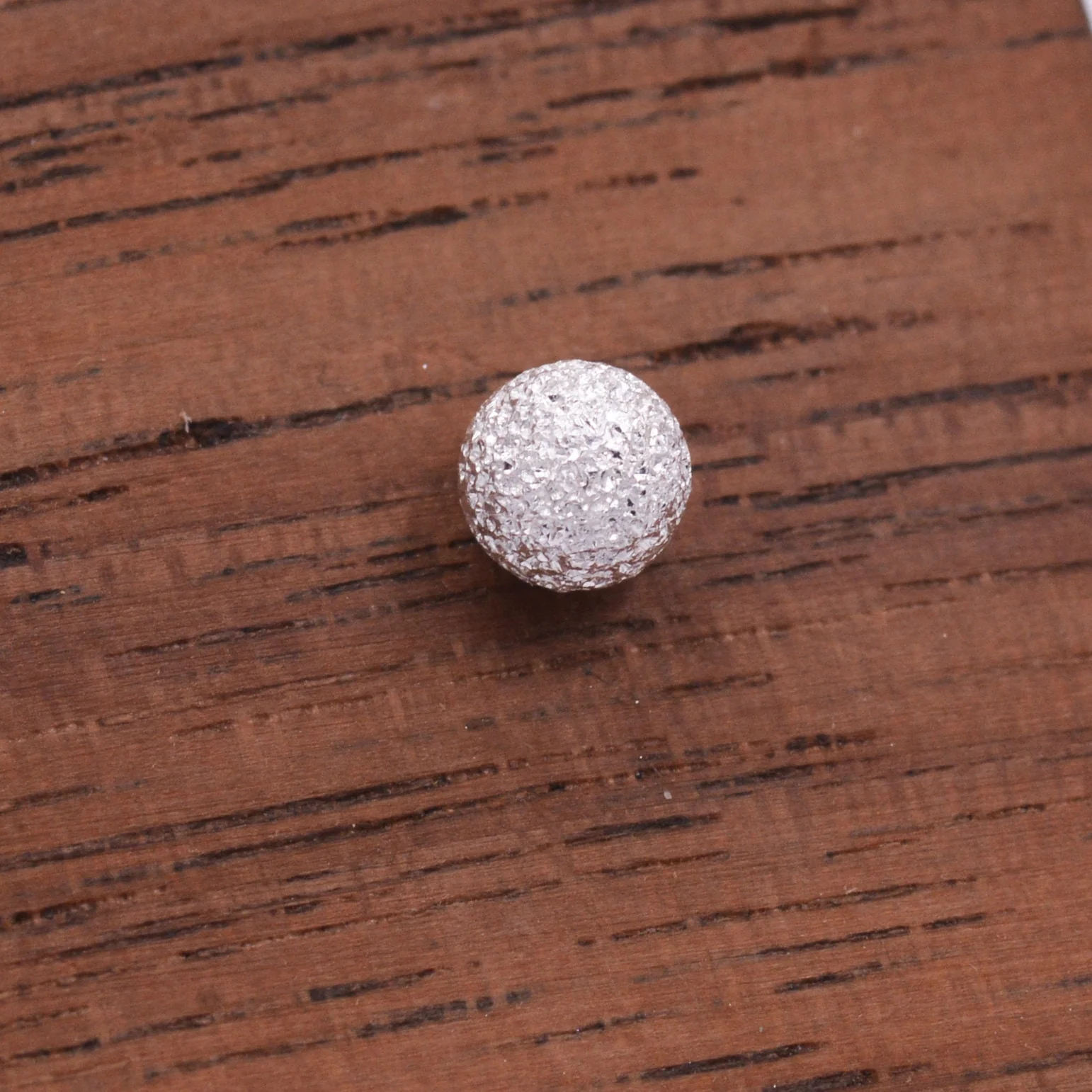 Frosted Ball Stud Earrings in Sterling Silver, Gold or Silver, Tiny to Large, Various Sizes,  Textured Finish, Minimalist, Geometric - Image 7