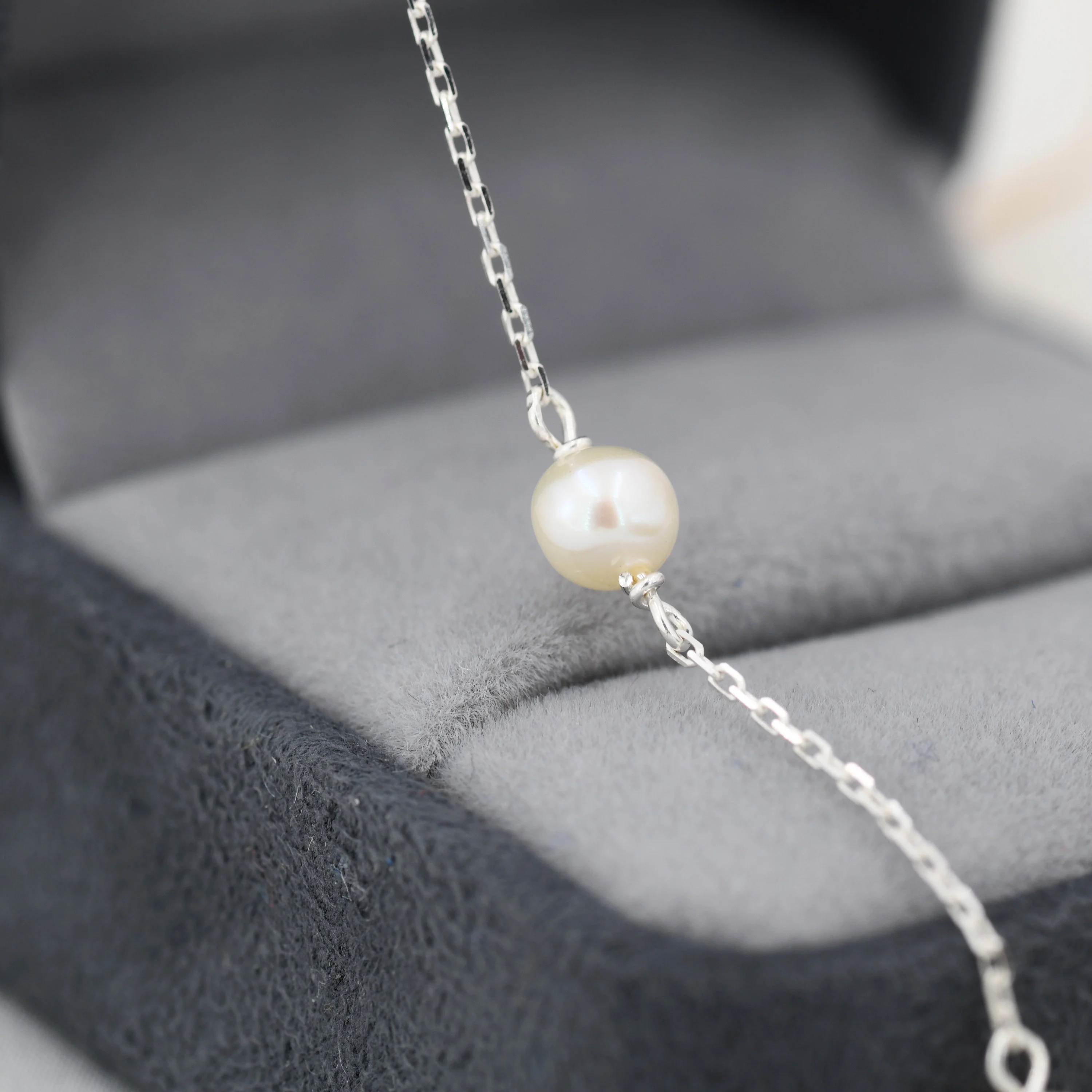 Genuine Pearl Choker Necklace in Sterling Silver, Silver or Gold , Genuine Freshwater Pearls, Pearl Necklace - Image 3