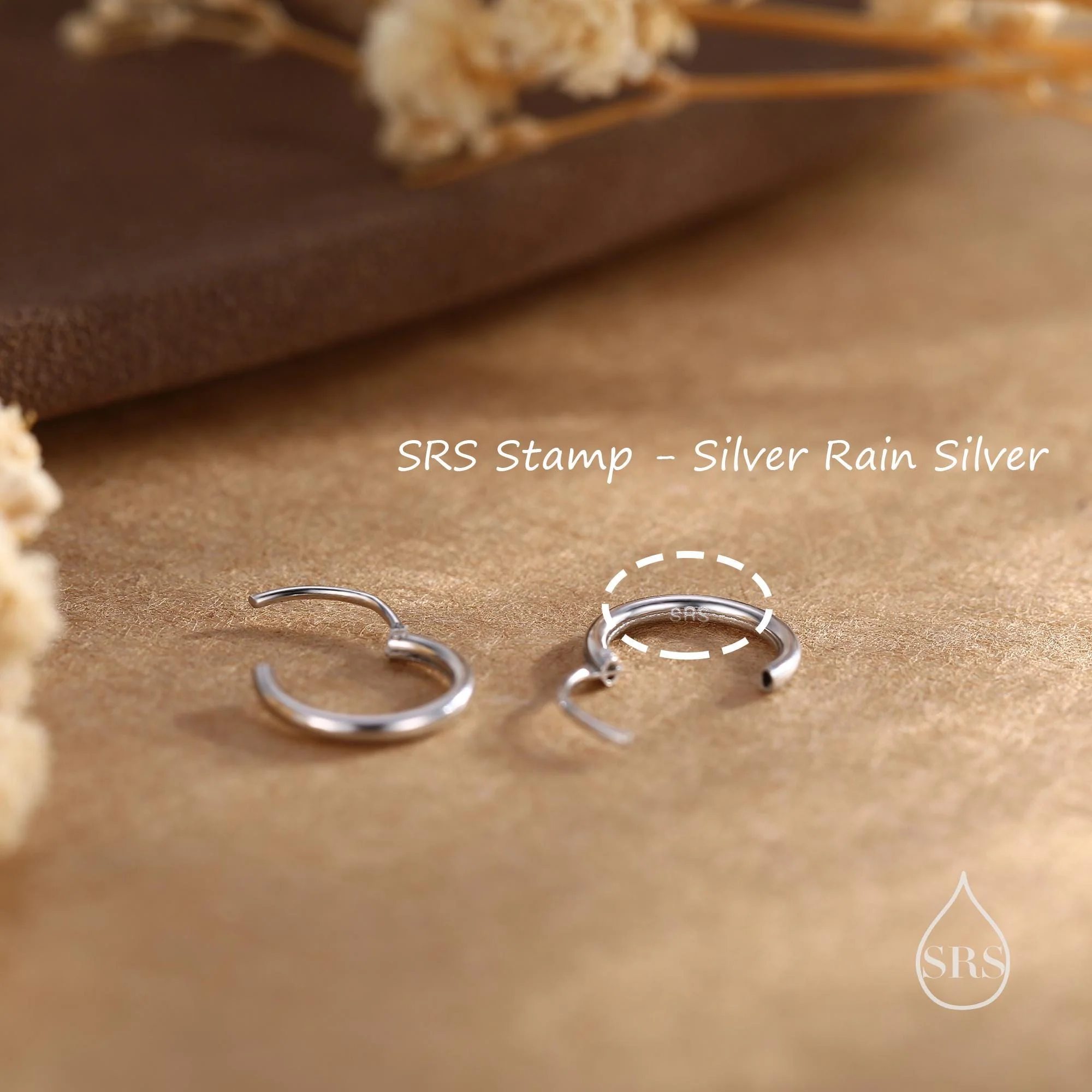 Geometric Circle Hoop Earrings in Sterling Silver -Small to Large - Minimalist and Dainty Jewellery - Modern and Contemporary Design - Image 2