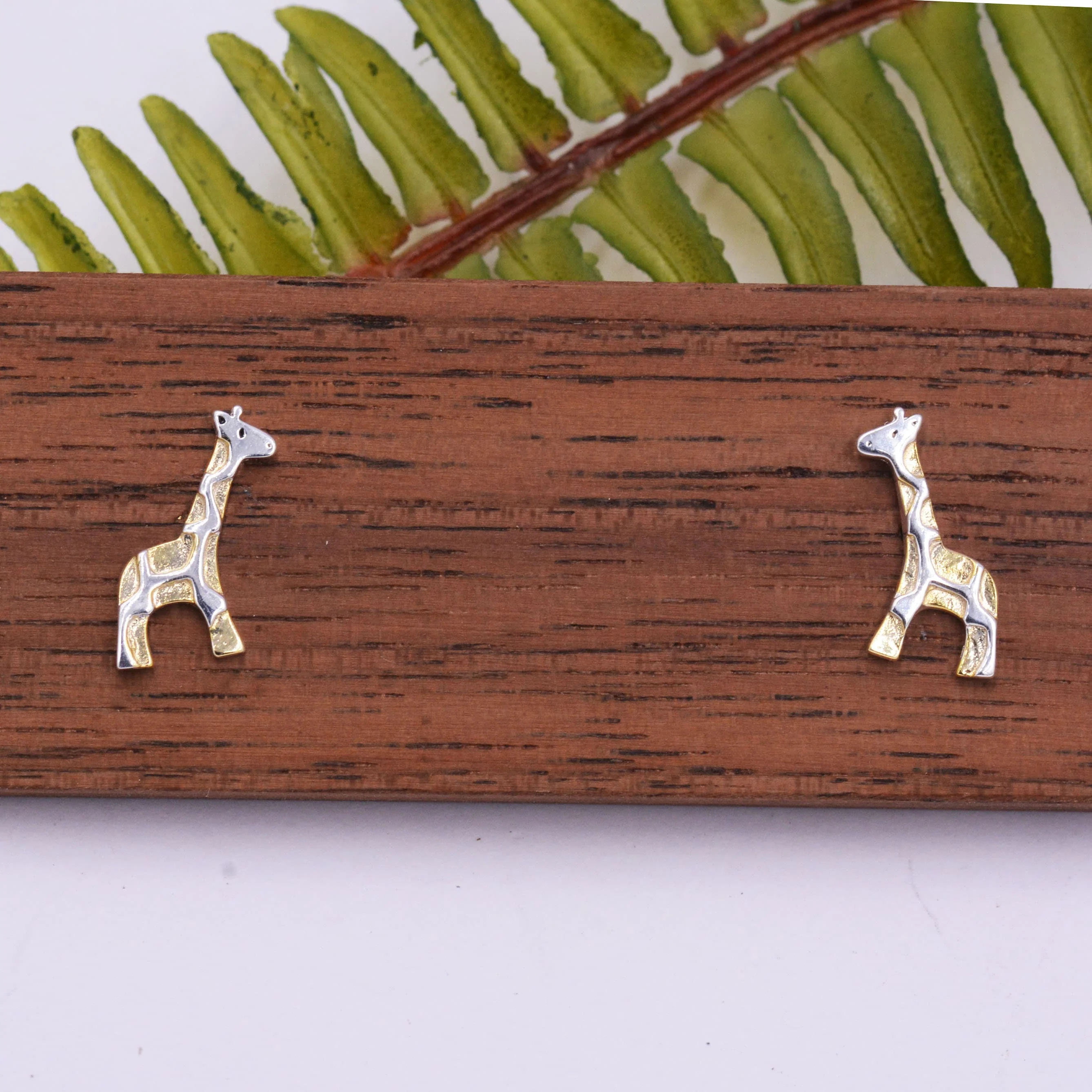 Giraffe Stud Earrings in Sterling Silver, Cute Fun Quirky, Jewellery Gift for Her, Animal Lover, Nature Inspired - Image 3