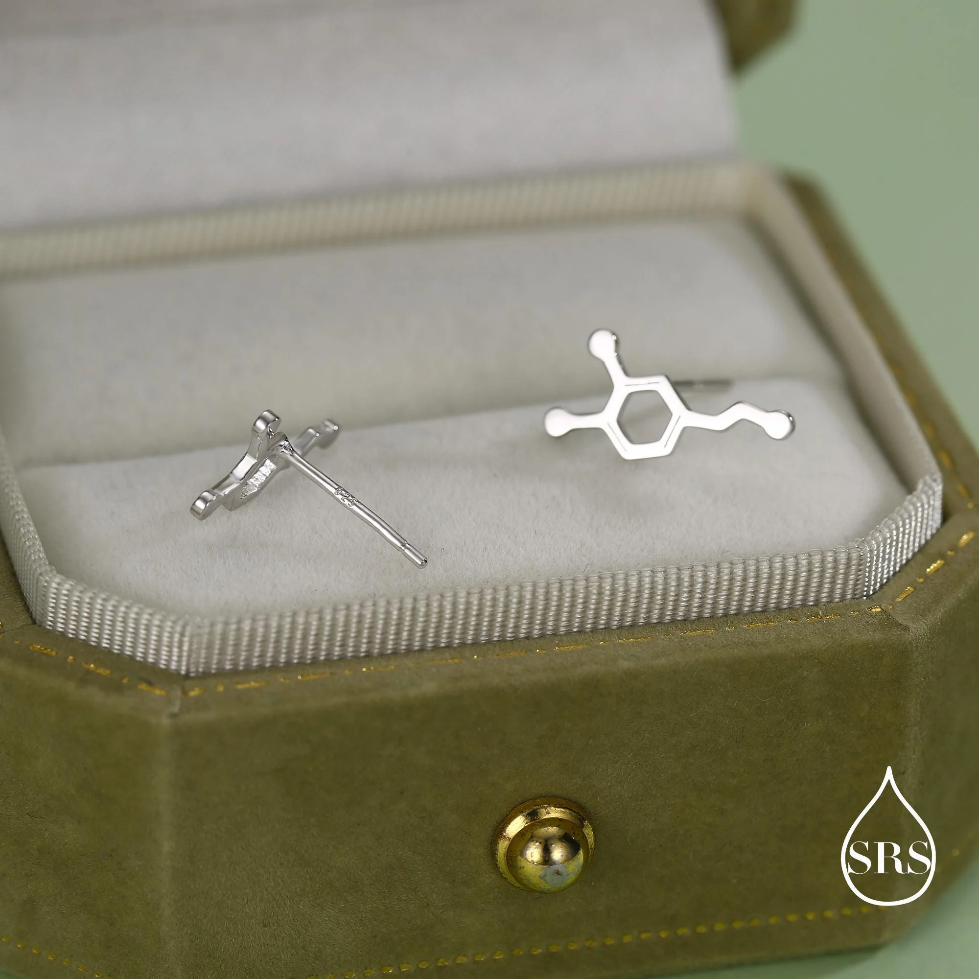 Happiness Molecules Dopamine Stud Earrings in Sterling Silver - Image 3