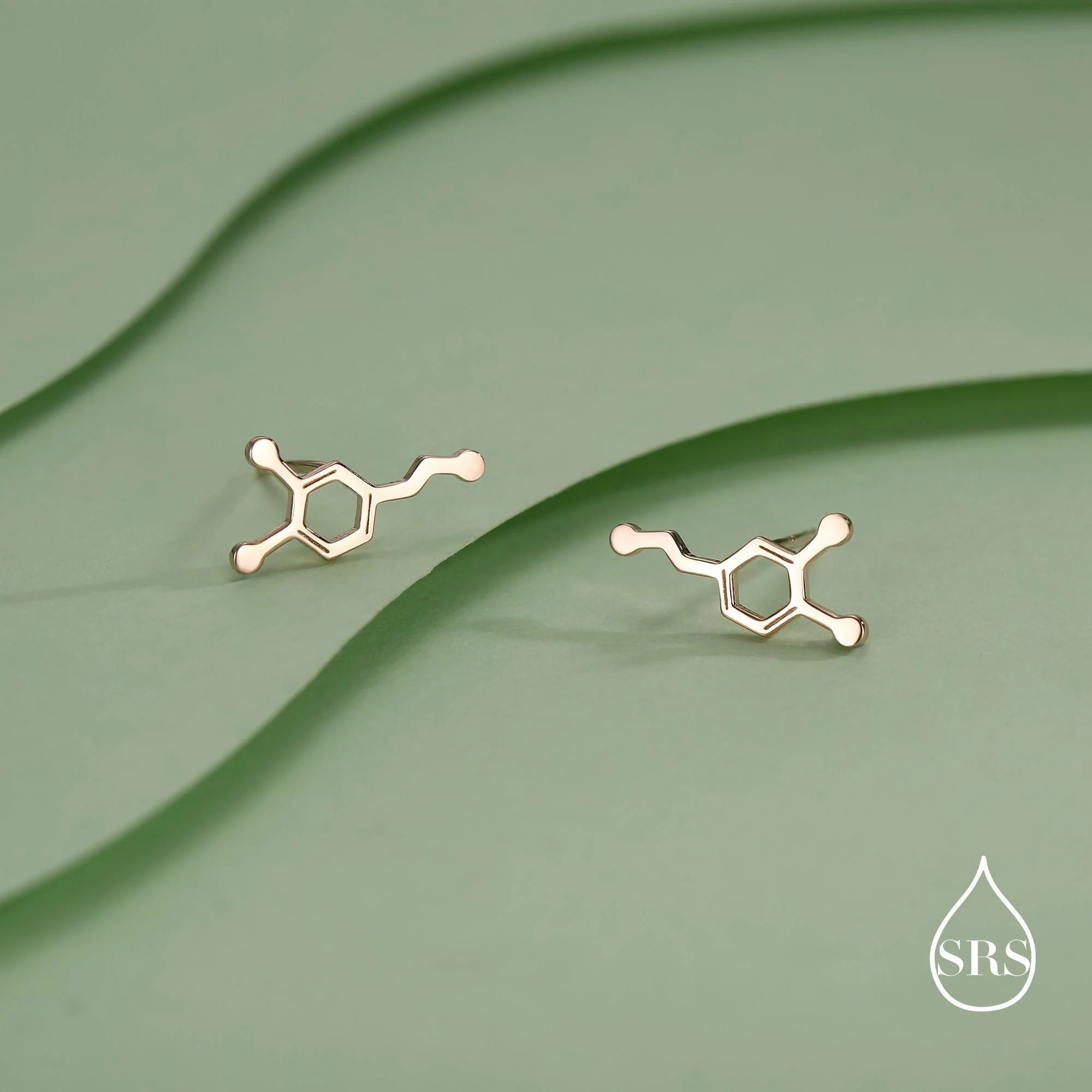 Happiness Molecules Dopamine Stud Earrings in Sterling Silver - Image 5