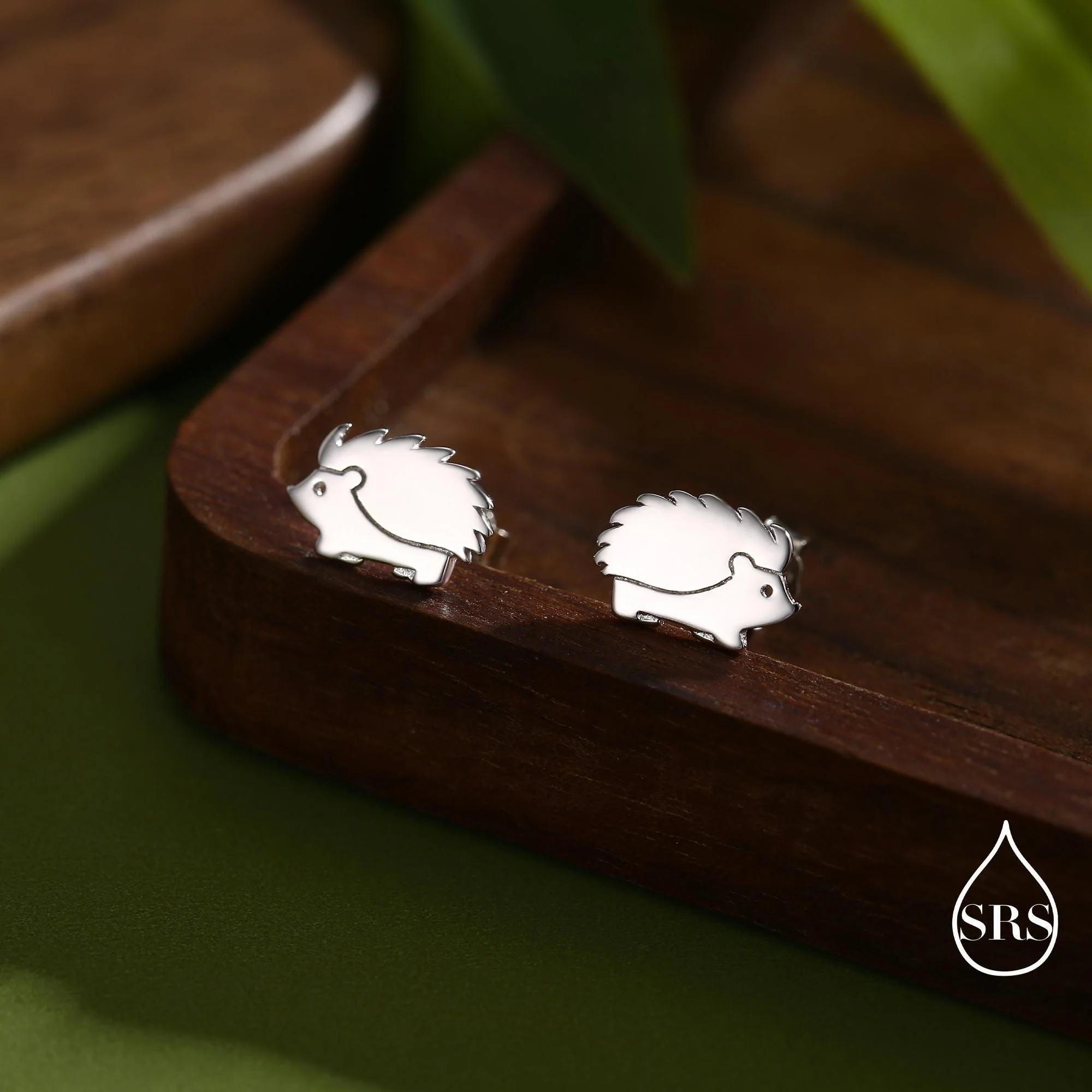 Hedgehog Stud Earrings in Sterling Silver, Silver or Gold, Cute Fun and Quirky Animal Jewellery, Woodland Inspired. - Image 4