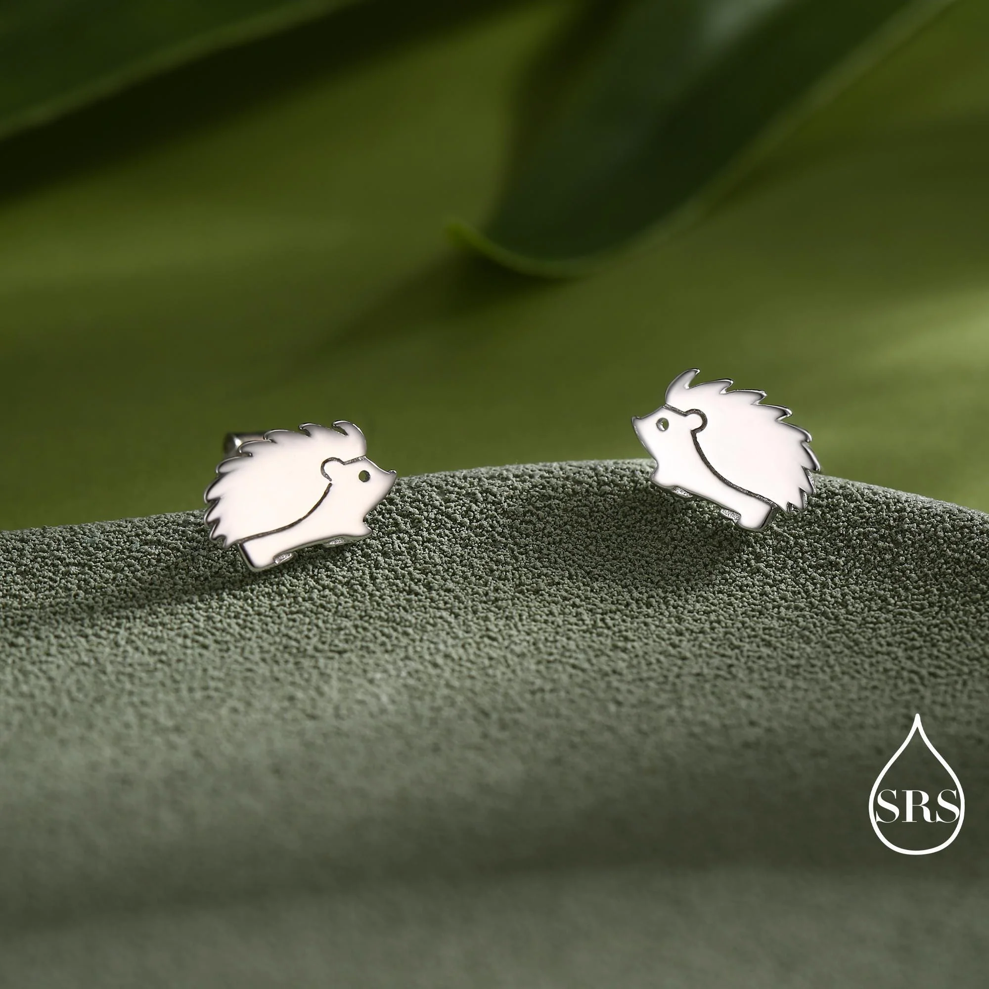 Hedgehog Stud Earrings in Sterling Silver, Silver or Gold, Cute Fun and Quirky Animal Jewellery, Woodland Inspired. - Image 5