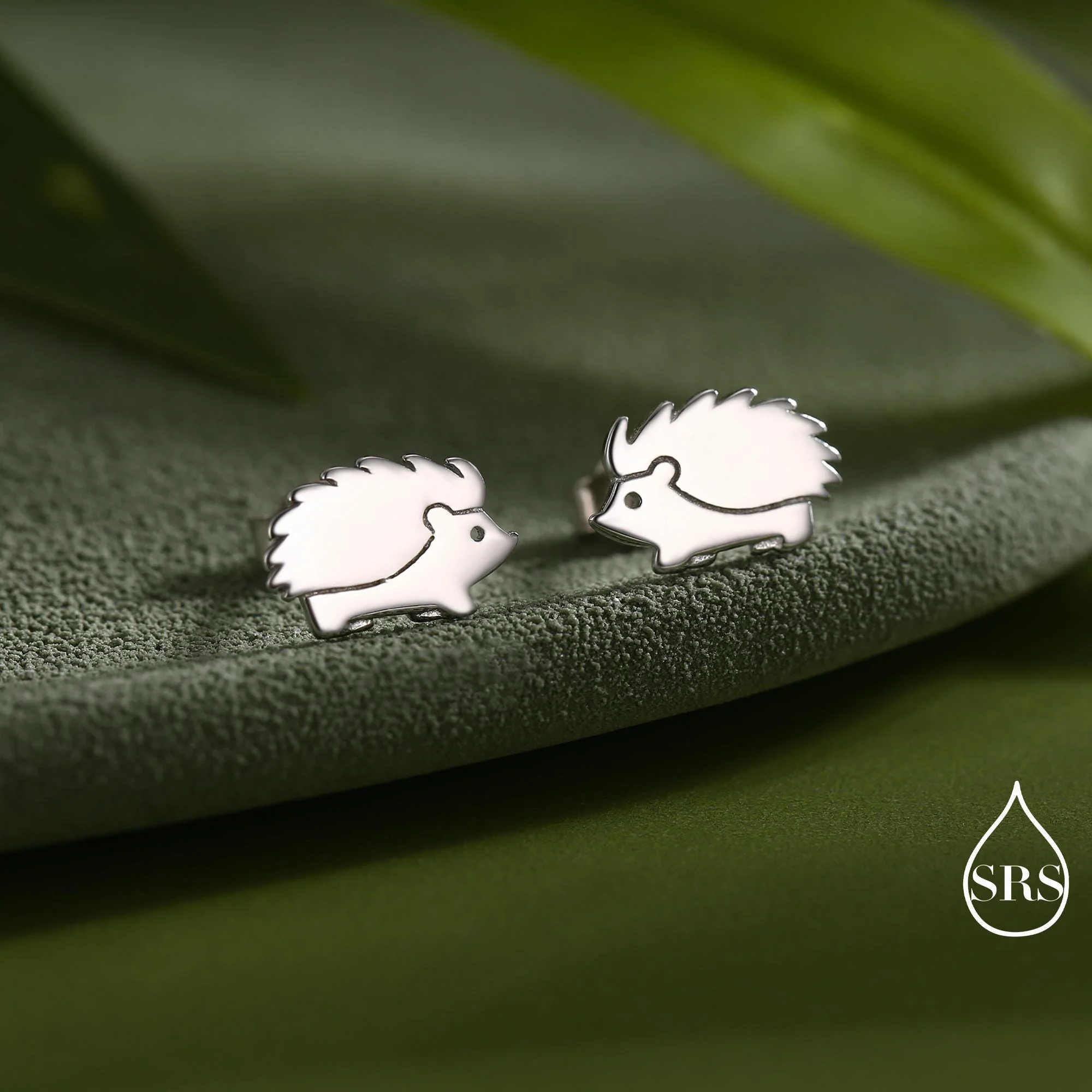 Hedgehog Stud Earrings in Sterling Silver, Silver or Gold, Cute Fun and Quirky Animal Jewellery, Woodland Inspired. - Image 6