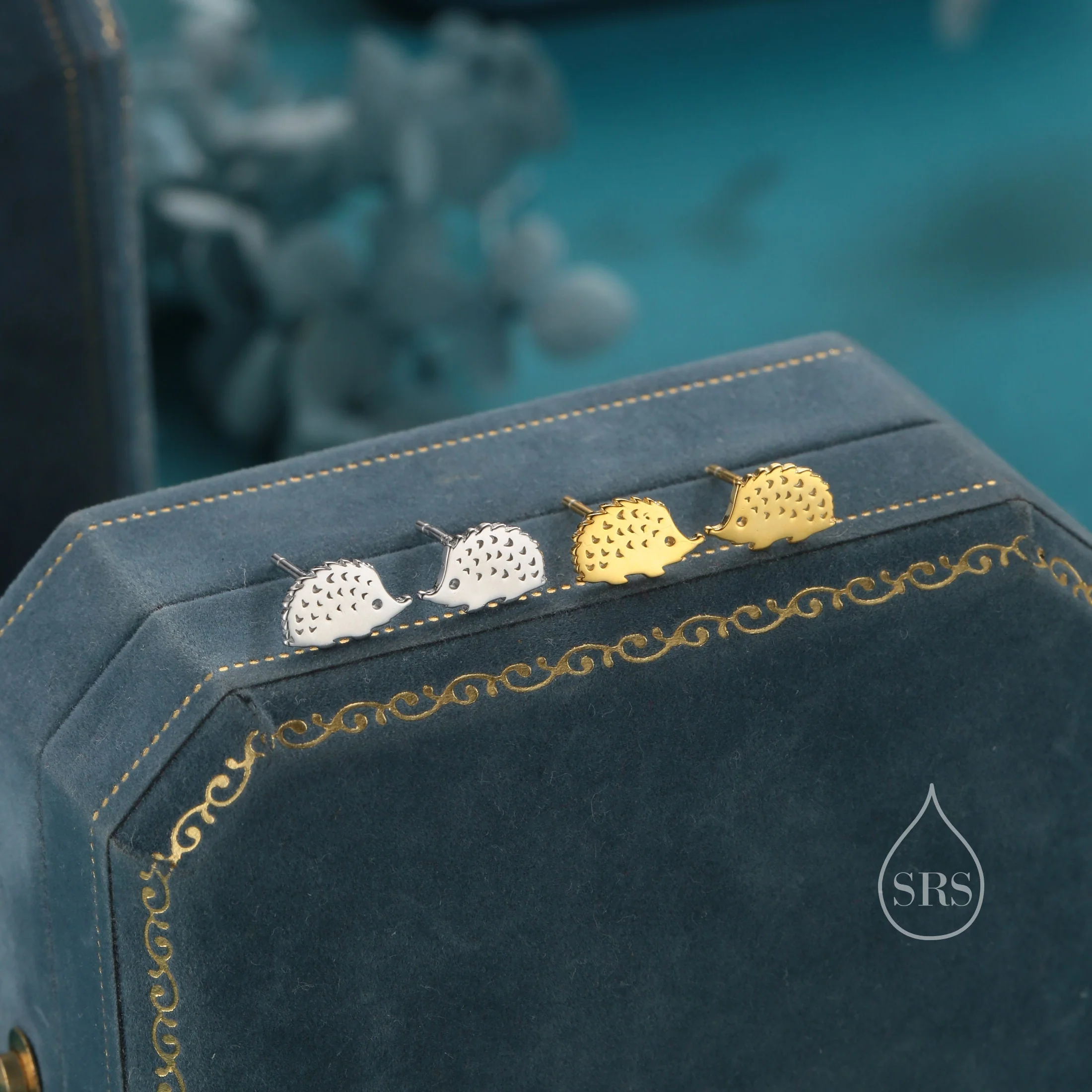 Hedgehog Stud Earrings in Sterling Silver, Silver or Gold, Hedgehog Earrings, Nature Inspired Animal Earrings - Image 6