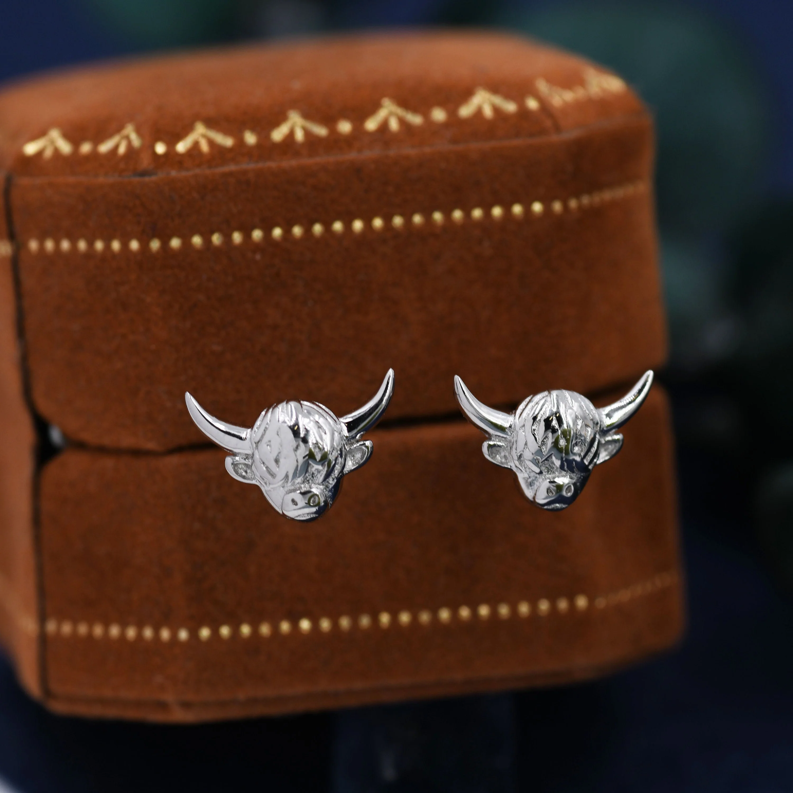 Highland Cow Stud Earrings in Sterling Silver, Cow Stud, Bull Earrings, Petite Earrings, Small Cow Stud, Scotland, Scottish - Image 8