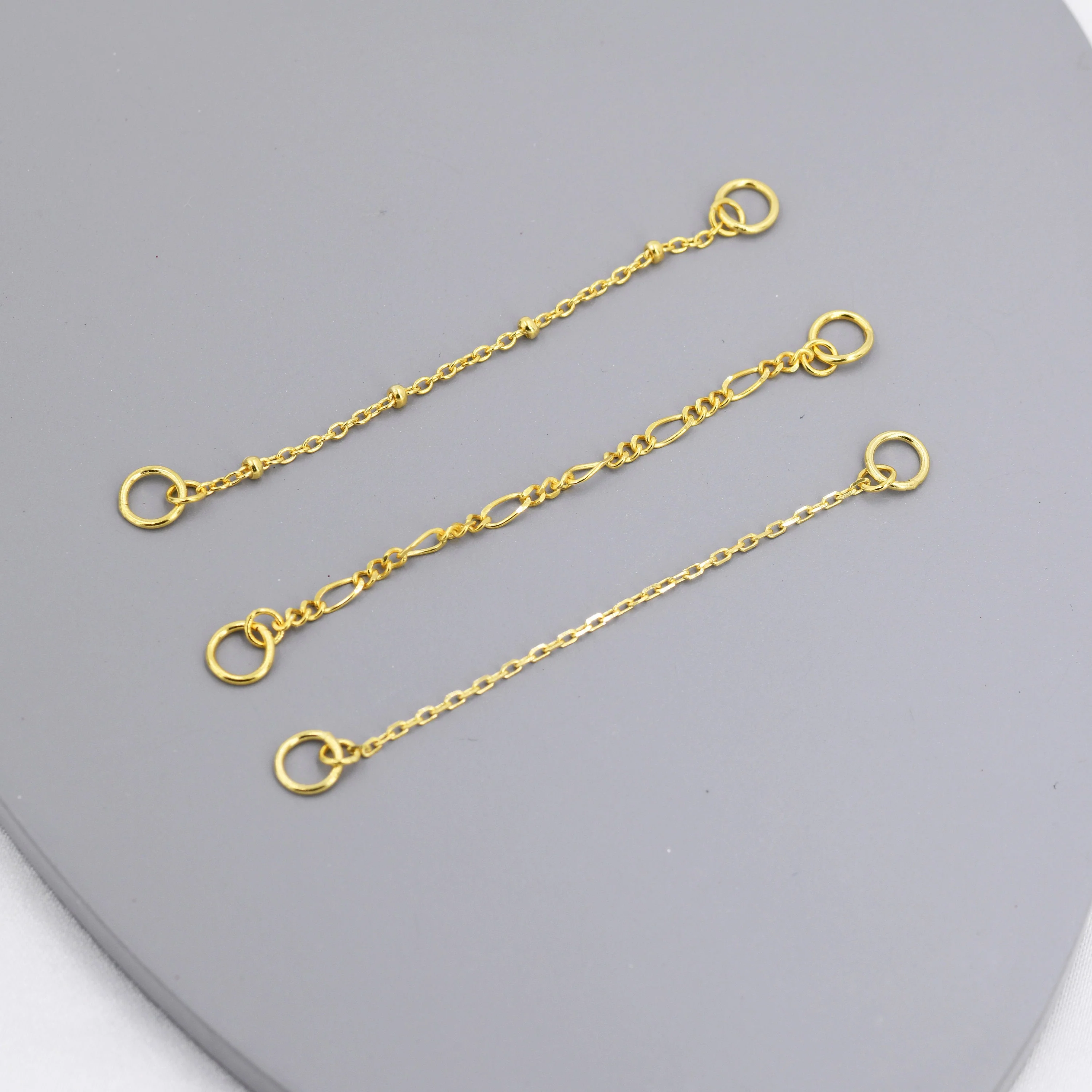 Hoop Earring Linking Chains in Sterling Silver, Silver or Gold, Multiple Piercing Hoop Linkers, 5cm chains - Image 5