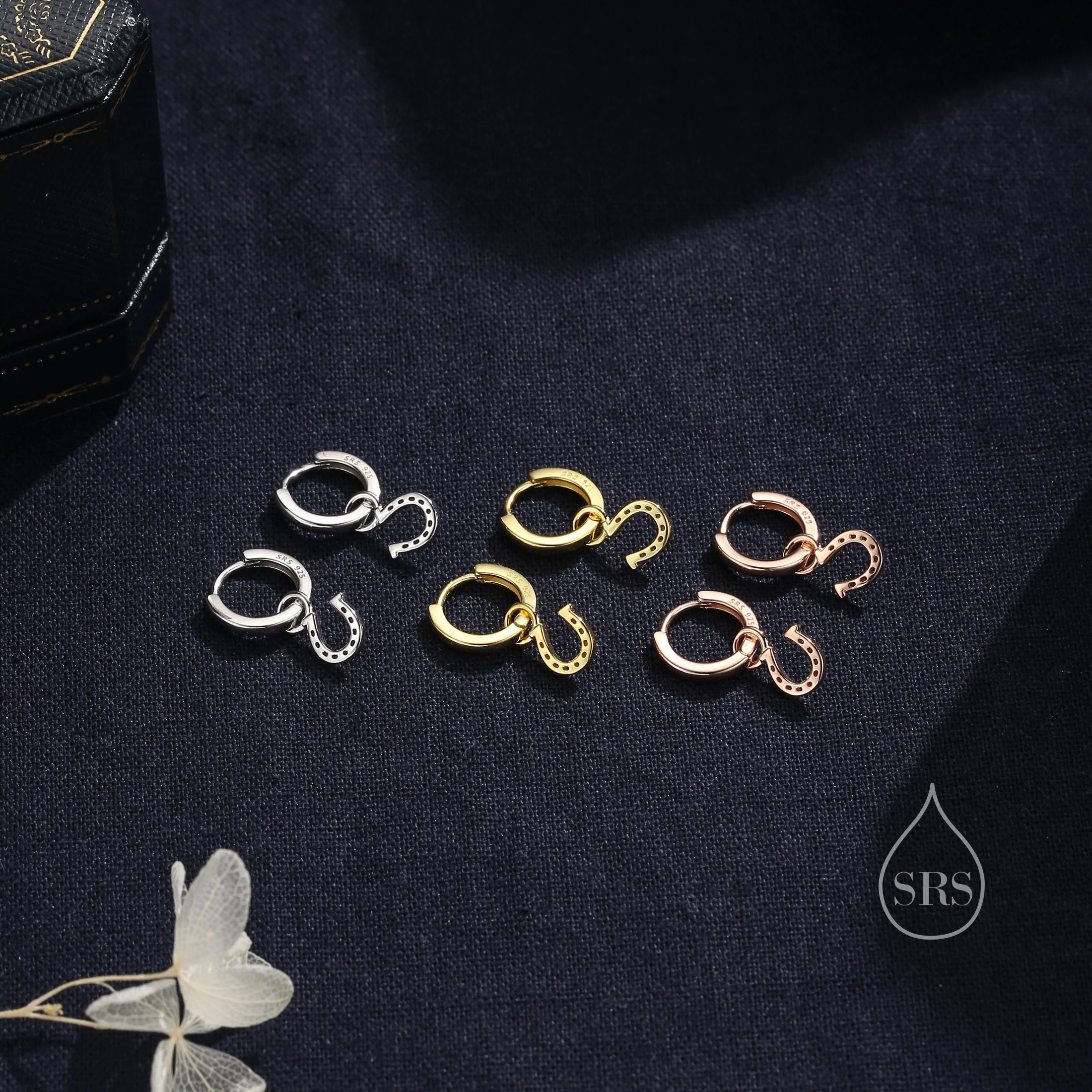 Horseshoe Huggie Hoop in Sterling Silver, Silver or Gold or Rose Gold, Horseshoe Earrings, Lucky Horseshoe Earrings, - Image 6