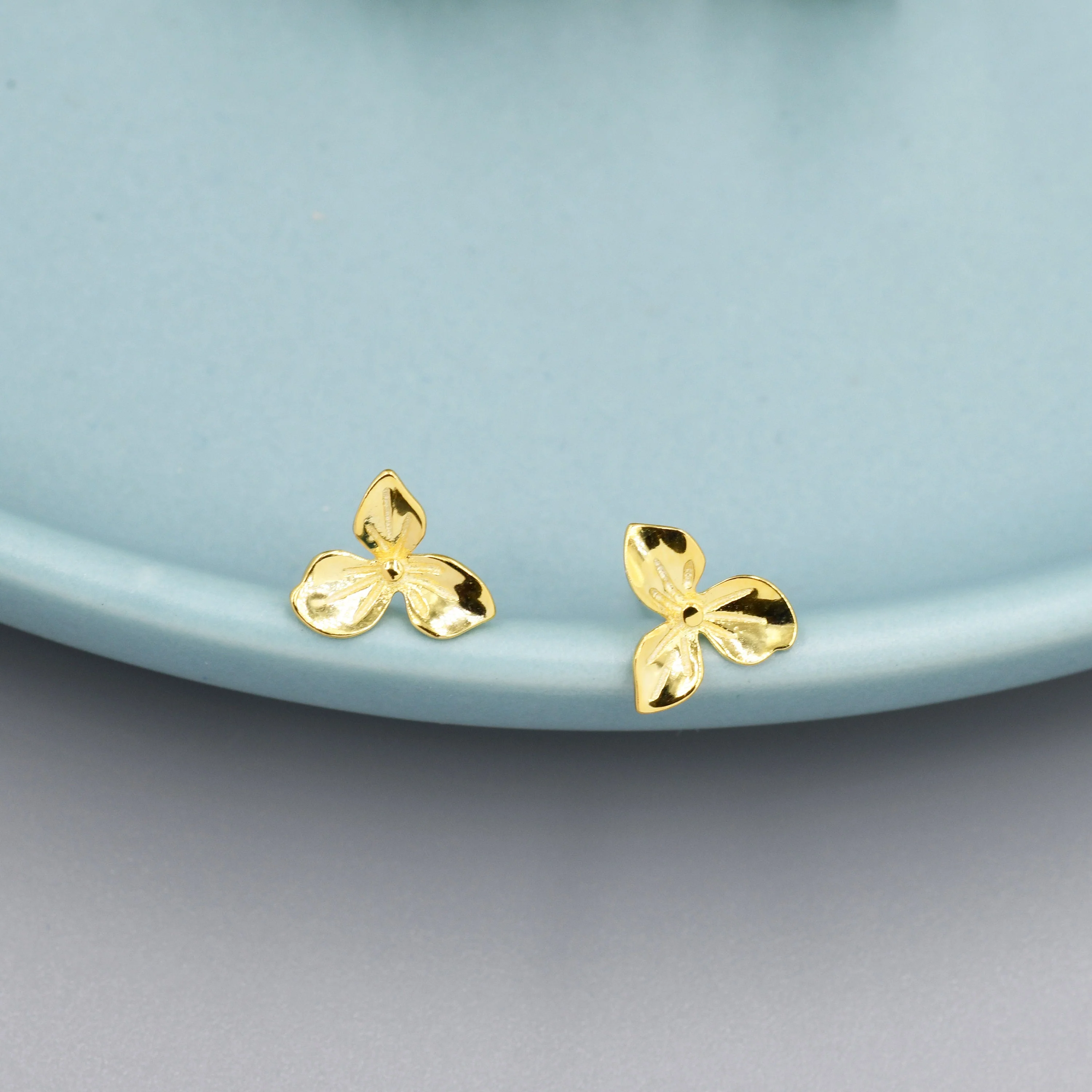 Hydrangea Flower Stud Earrings in Sterling Silver, Silver or Gold, Flower Earrings, Nature Inspired Flower Earrings - Image 7