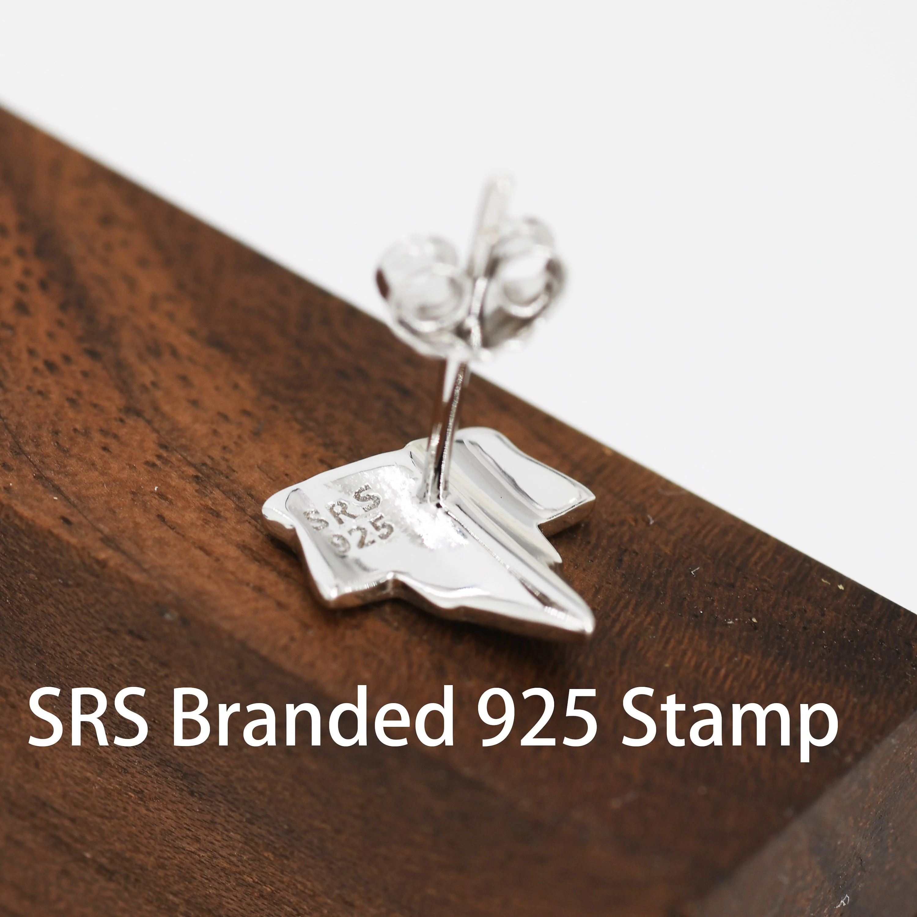 Ivy Leaf Stud Earrings in Sterling Silver, Silver, Gold or Rose Gold, Nature Inspired Leaf Earrings - Image 8