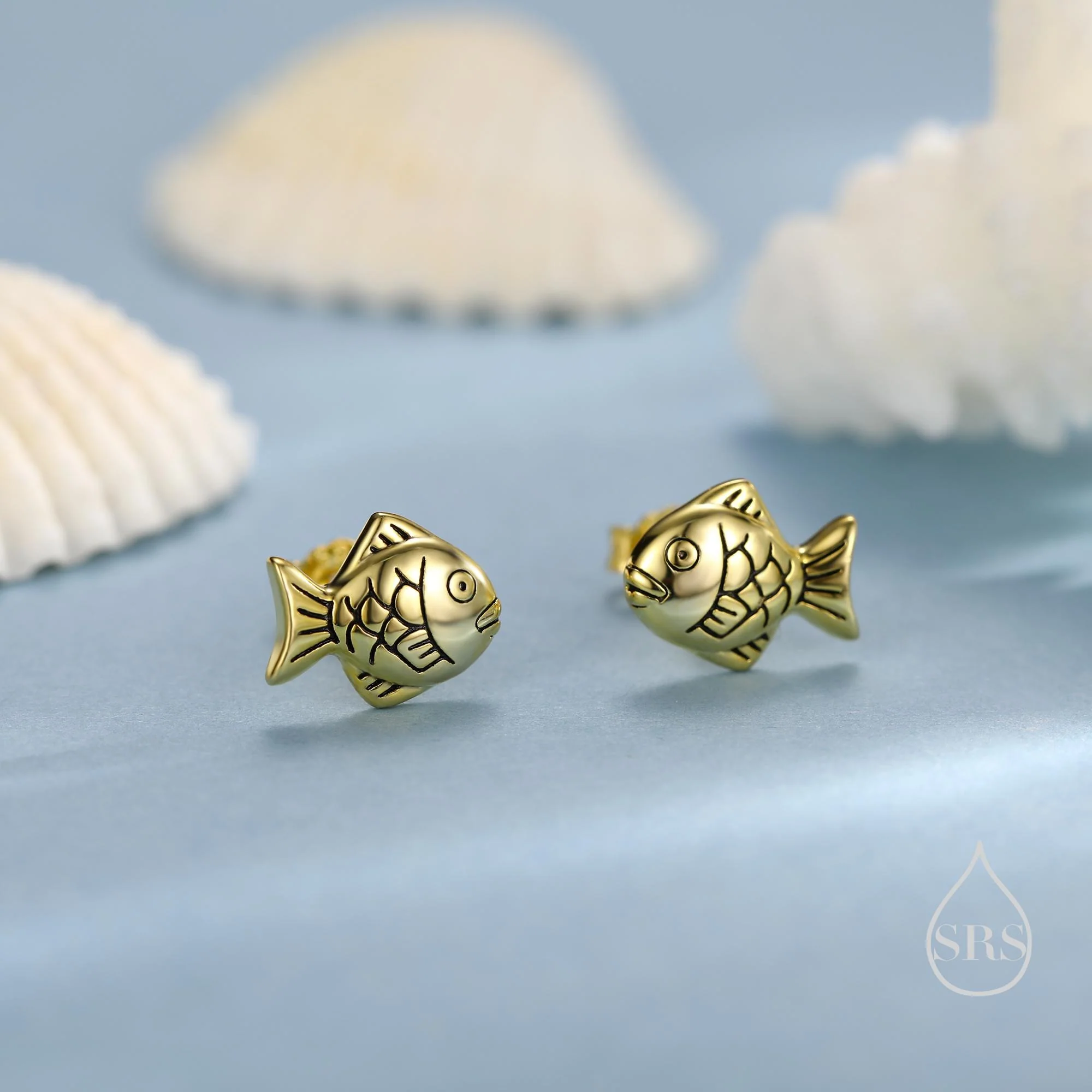 Japanese Taiyaki Fish Desert Stud Earrings in Sterling Silver, Silver, Gold or Rose Gold, Cute and Fun Food Jewellery, Fish earrings - Image 3