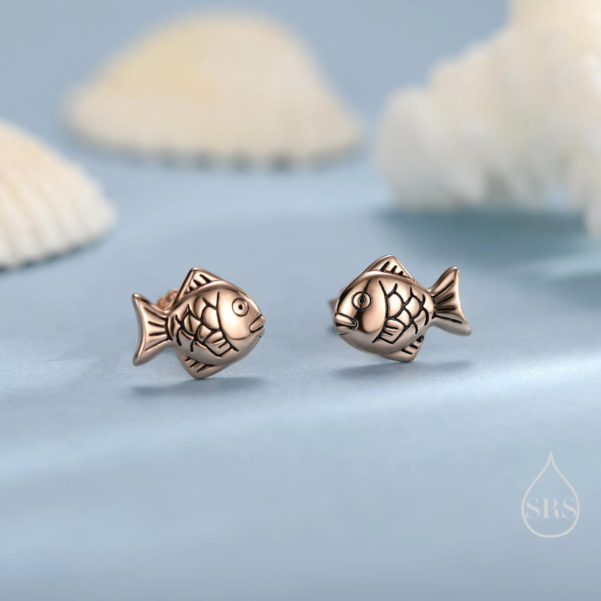 Japanese Taiyaki Fish Desert Stud Earrings in Sterling Silver, Silver, Gold or Rose Gold, Cute and Fun Food Jewellery, Fish earrings - Image 4