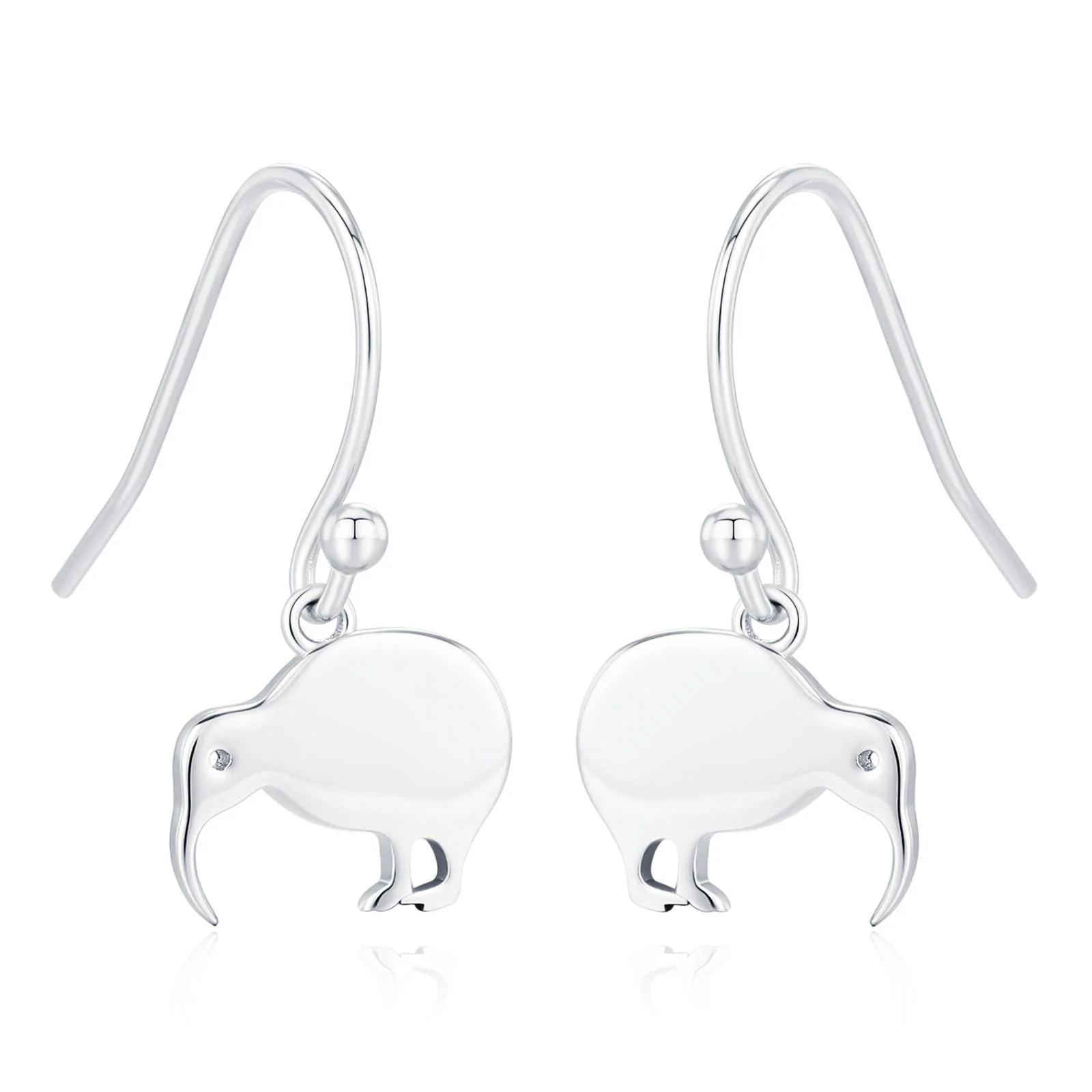 Kiwi Bird Drop Hook Earrings in Sterling Silver, Silver Gold or Rose Gold, Kiwi Bird Earrings - Image 10