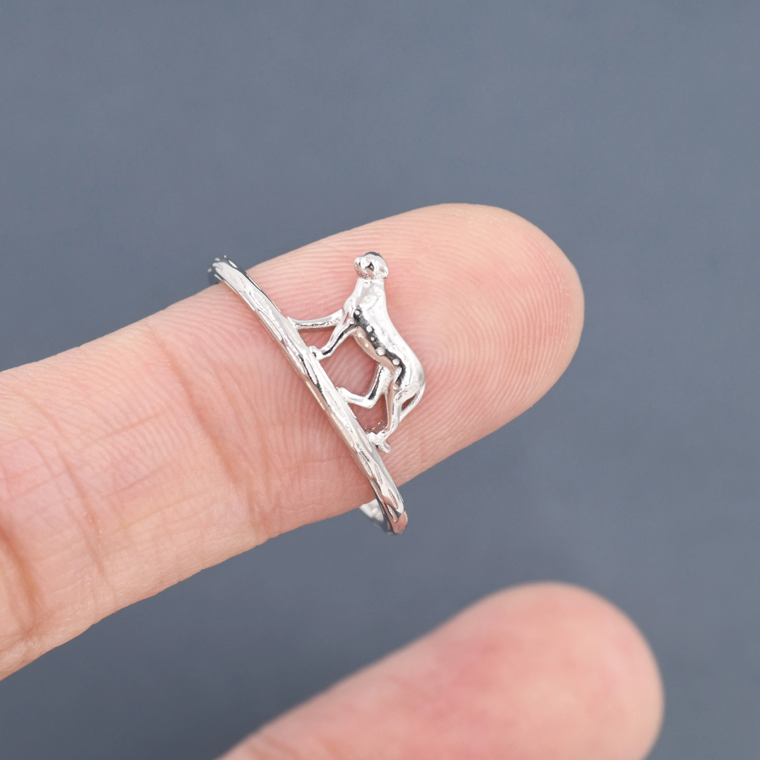 Leopard Ring in Sterling Silver, Cheetah Ring,  Animal Jewellery, Fun and Quirky  US 5 - 8, - Image 9
