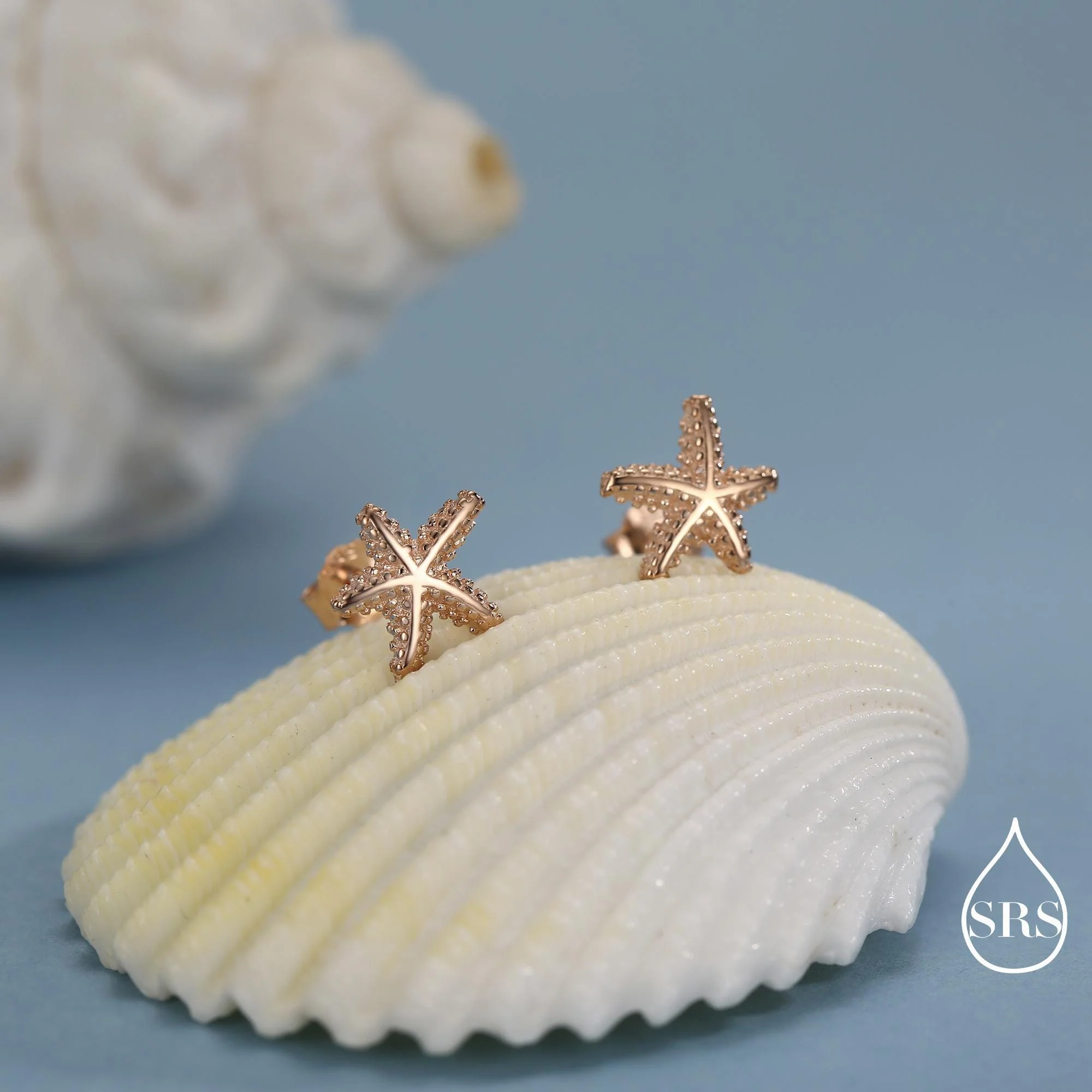 Little Star Fish Stud Earrings in Sterling Silver, Cute Sea Star Stud, Starfish Earrings, Nature Inspired Design - Image 5